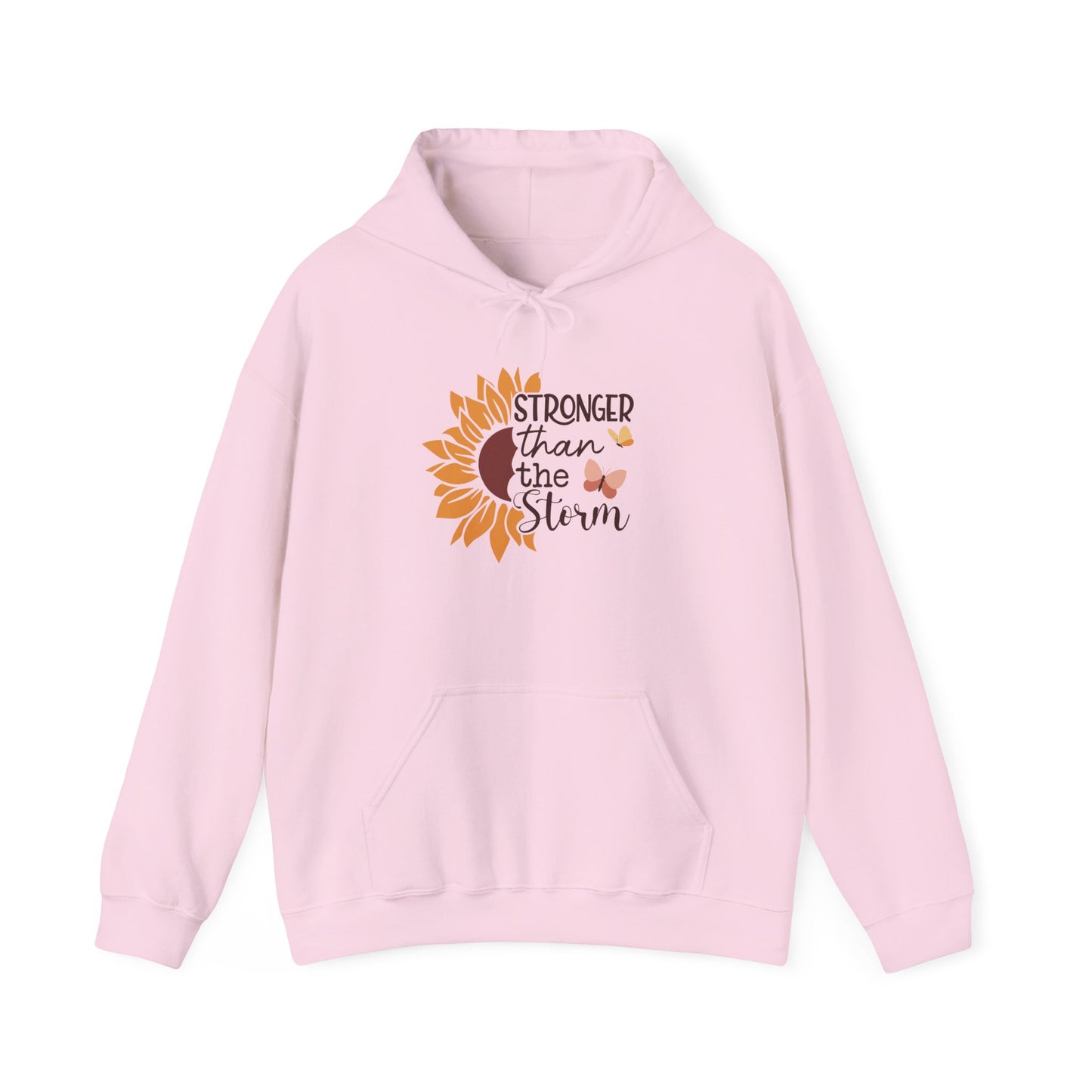 Stronger than the Storm Hoodie - Unisex Heavy Blend Sweatshirt | Cozy Gift, Inspirational Apparel, Fall Fashion, Self-Care