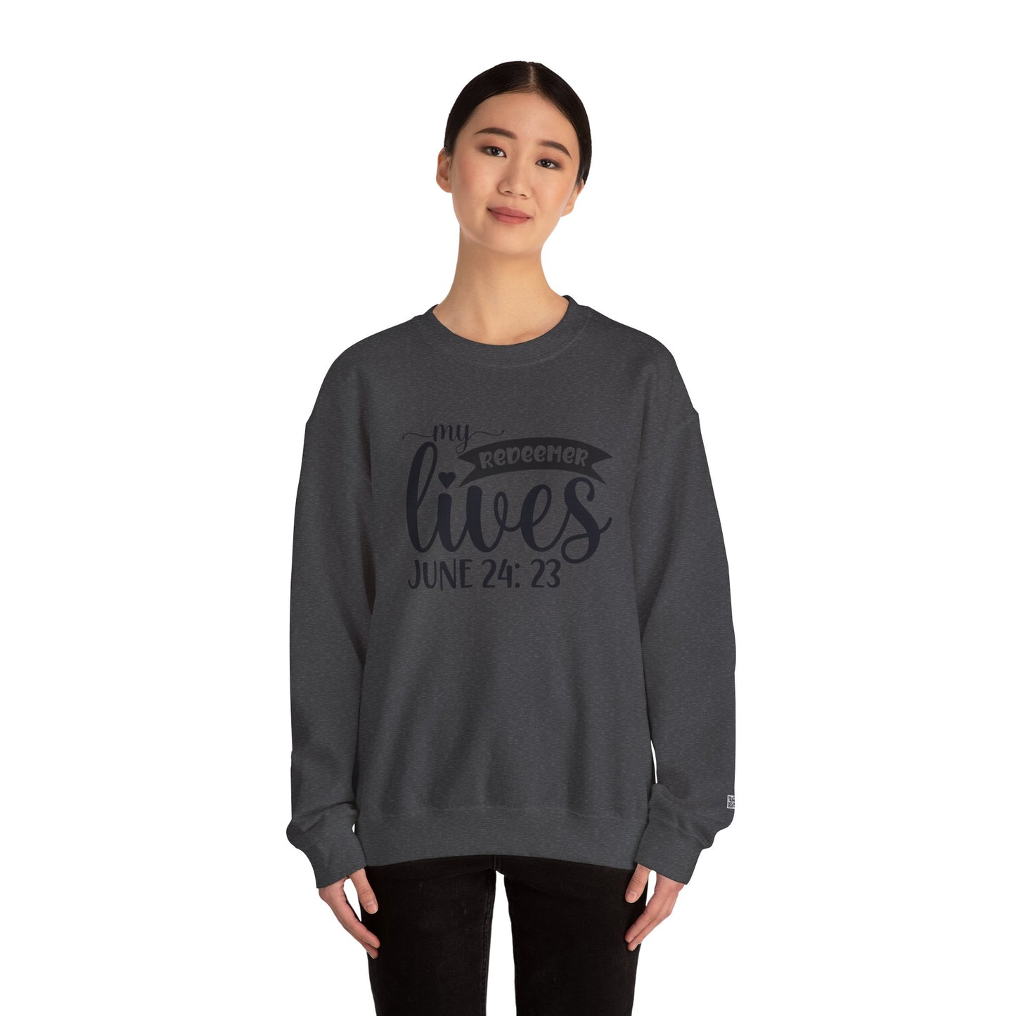 "My Redeemer Lives" – Faith-Inspired Crewneck Sweatshirt | Perfect for Easter & Everyday Wear