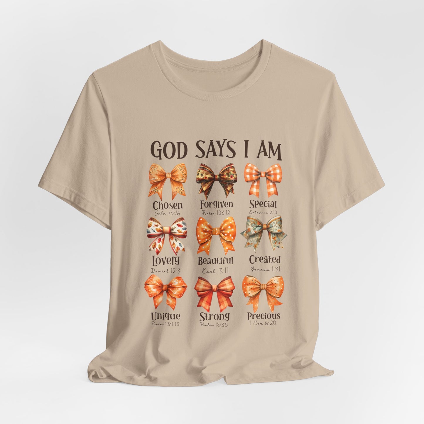 God Says I Am, Inspirational Unisex Tee, Affirmation Shirt, Faith-Based T-Shirt, Motivational Apparel, Gift for Her