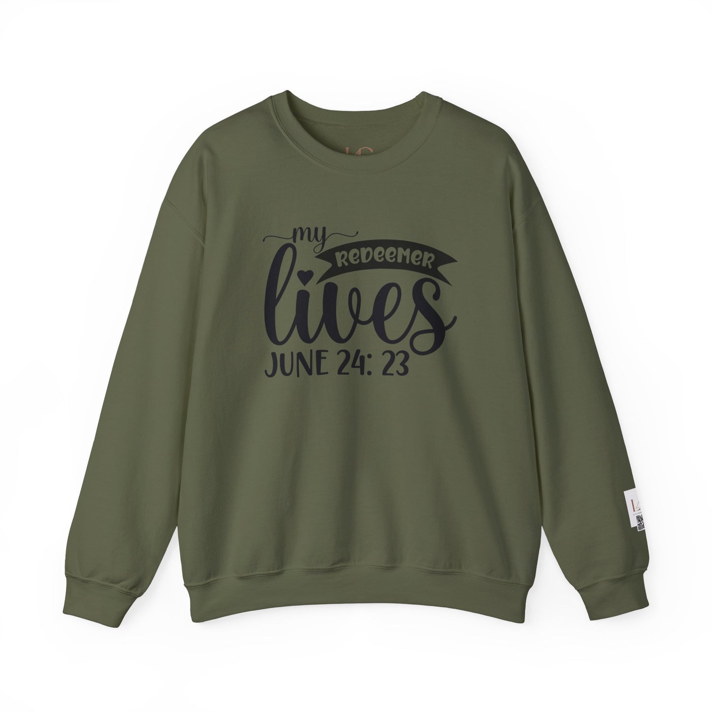 Faith-Inspired Crewneck Sweatshirt - "My Redeemer Lives" - Perfect for Easter & Everyday Comfort