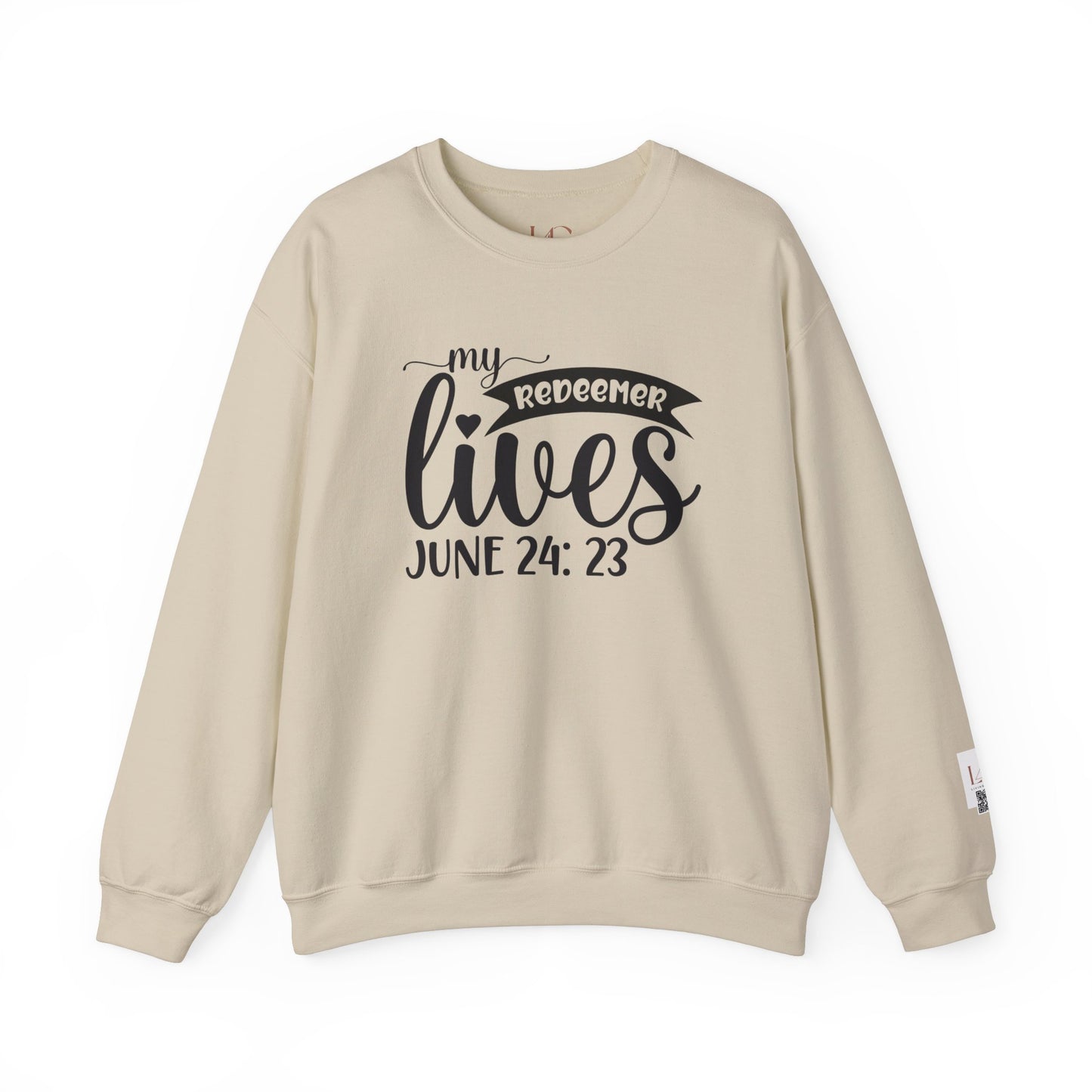 Faith-Inspired Crewneck Sweatshirt - "My Redeemer Lives" - Perfect for Easter & Everyday Comfort