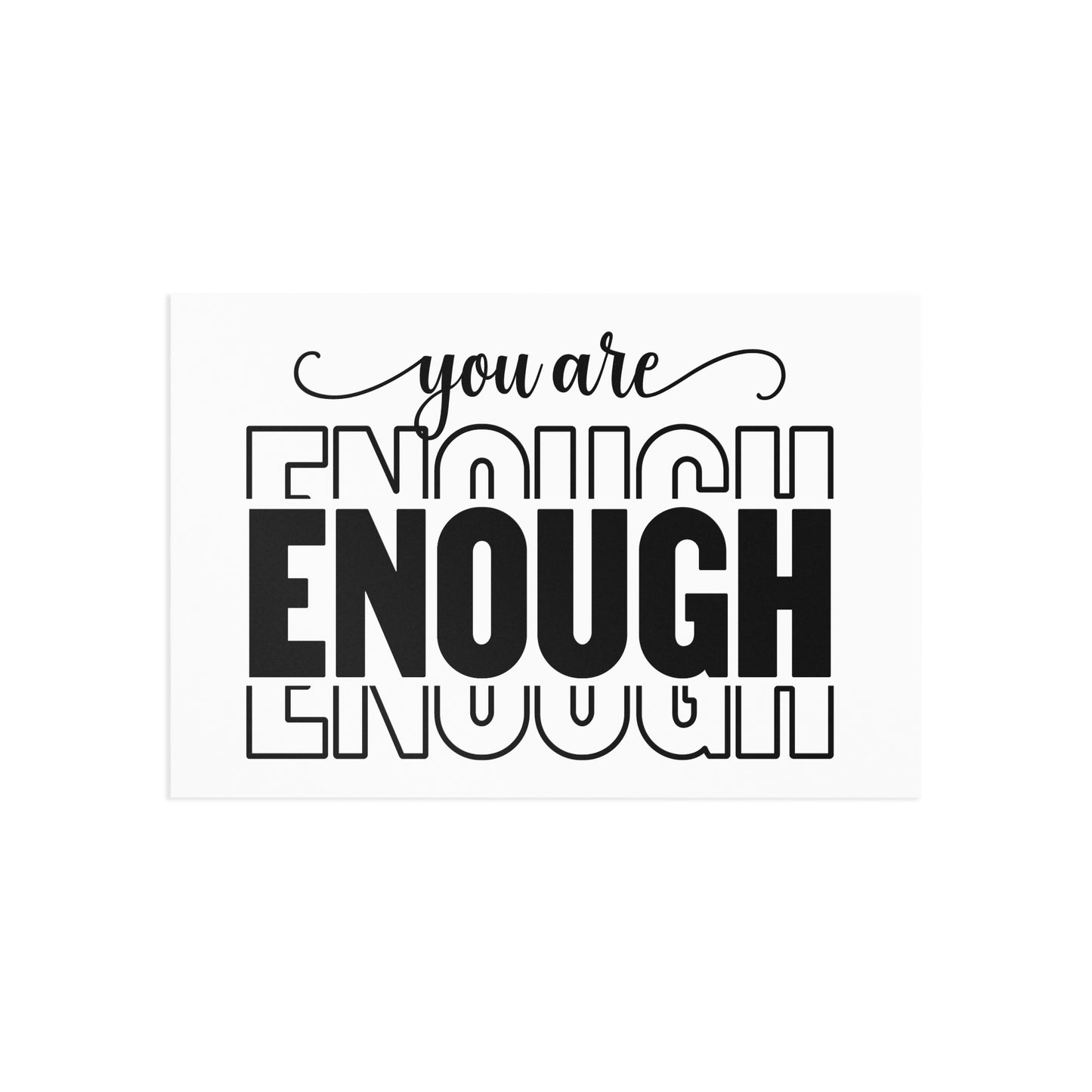 Motivational Fine Art Postcards - "You Are Enough"