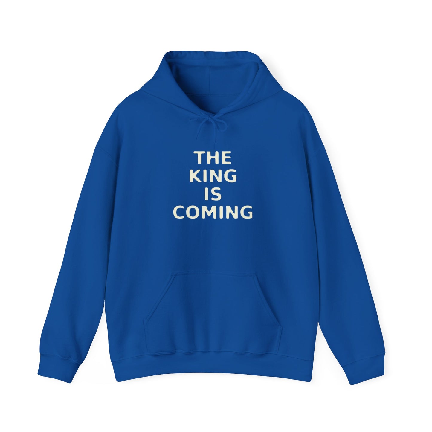 The King Is Coming – Christian Hoodie, Unisex Faith-Based Sweatshirt, Christmas Gift, Royalty Themed Apparel, Cozy Casual Wear, Fall Style