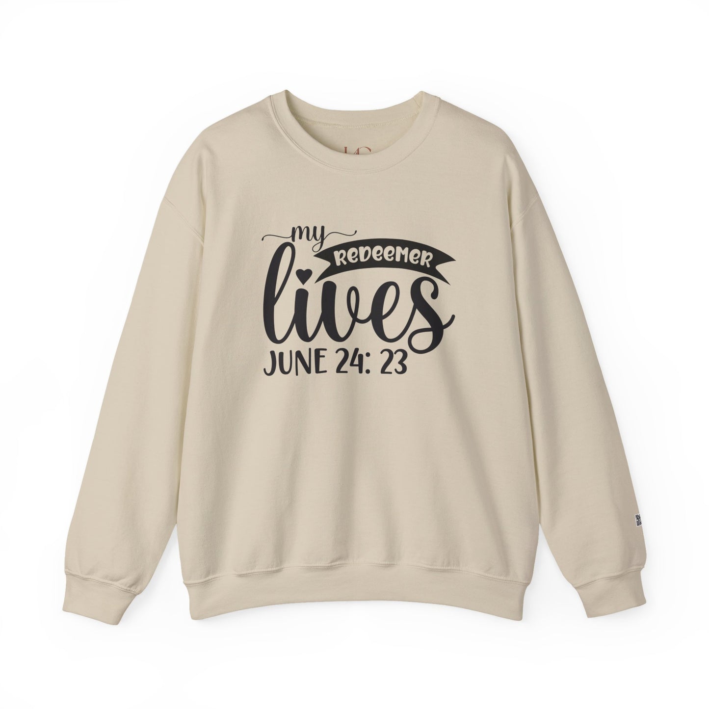 "My Redeemer Lives" – Faith-Inspired Crewneck Sweatshirt | Perfect for Easter & Everyday Wear