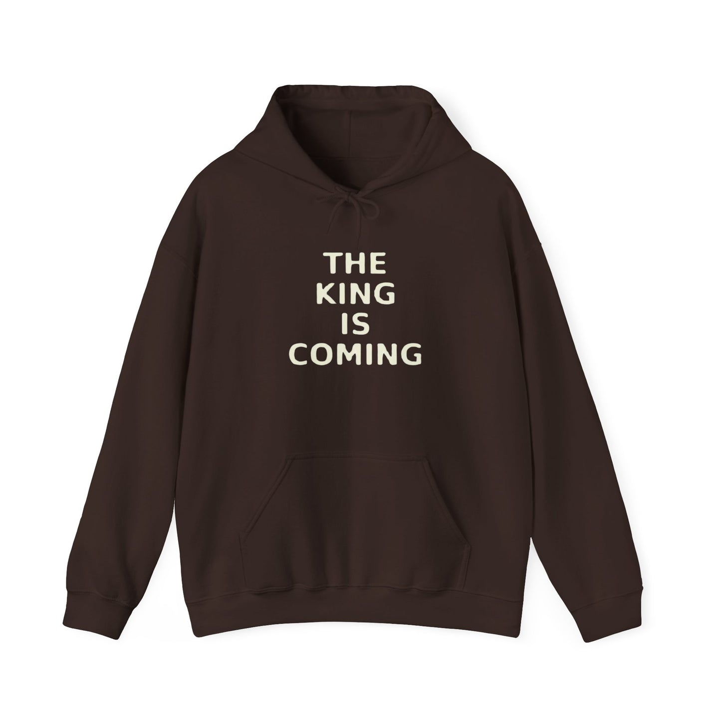 The King Is Coming – Christian Hoodie, Unisex Faith-Based Sweatshirt, Christmas Gift, Royalty Themed Apparel, Cozy Casual Wear, Fall Style