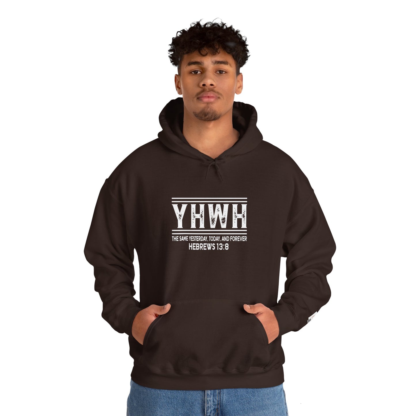 YHWH Heavy Blend Hooded Sweatshirt - Comfort & Faith Inspired Apparel