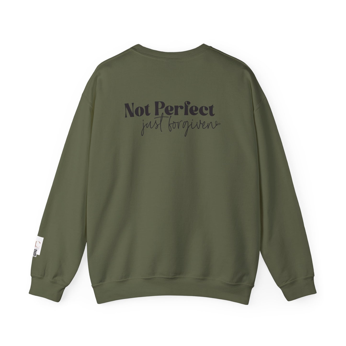 Inspirational Crewneck Sweatshirt - 'Not Perfect, Just Forgiven' - Cozy Unisex Sweatshirt for Everyday Comfort