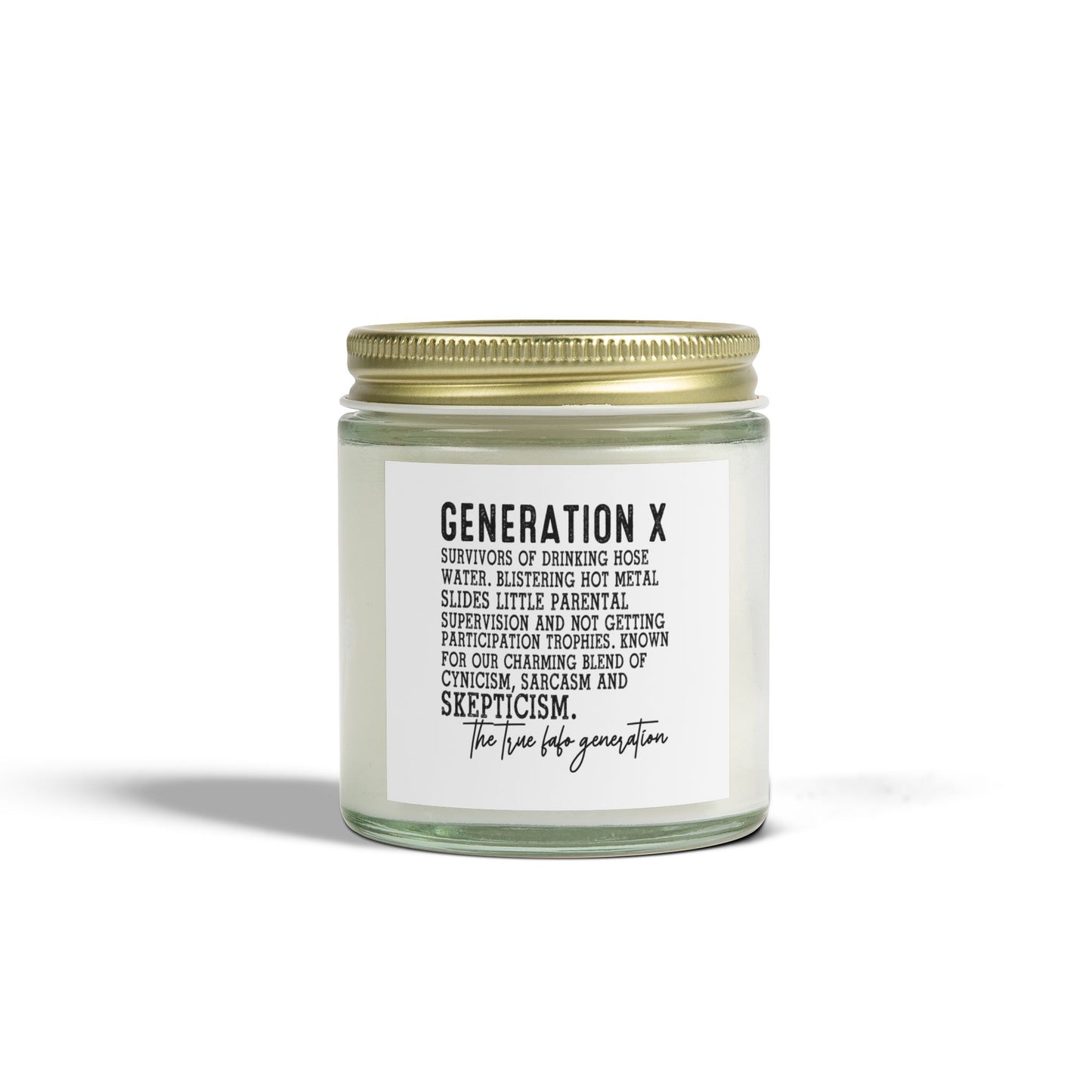 Generation X Scented Candle - Coconut Apricot Wax | Ideal Gift for Nostalgic Minds