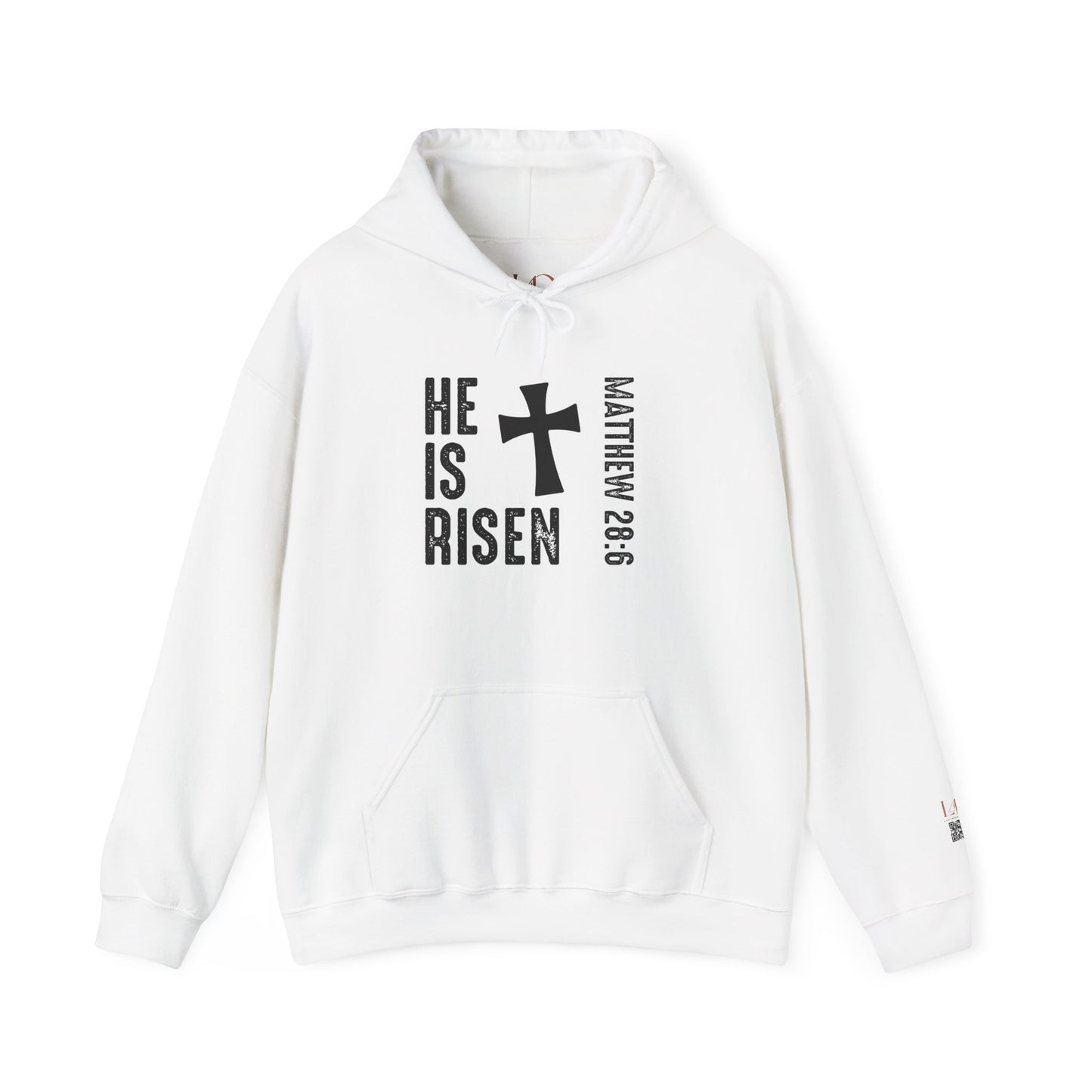 He Is Risen Cross Hooded Sweatshirt | Unisex Heavy Blend™