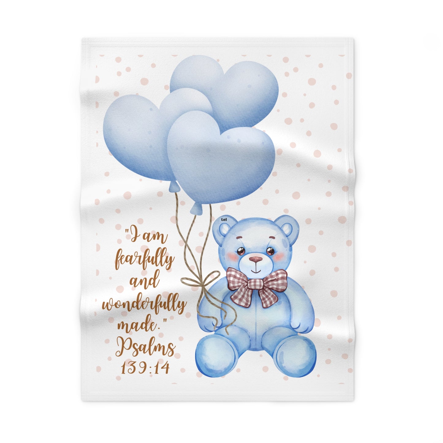 Adorable Baby Blanket with Bear and Balloons - Perfect for Nursery Decor and Baby Showers