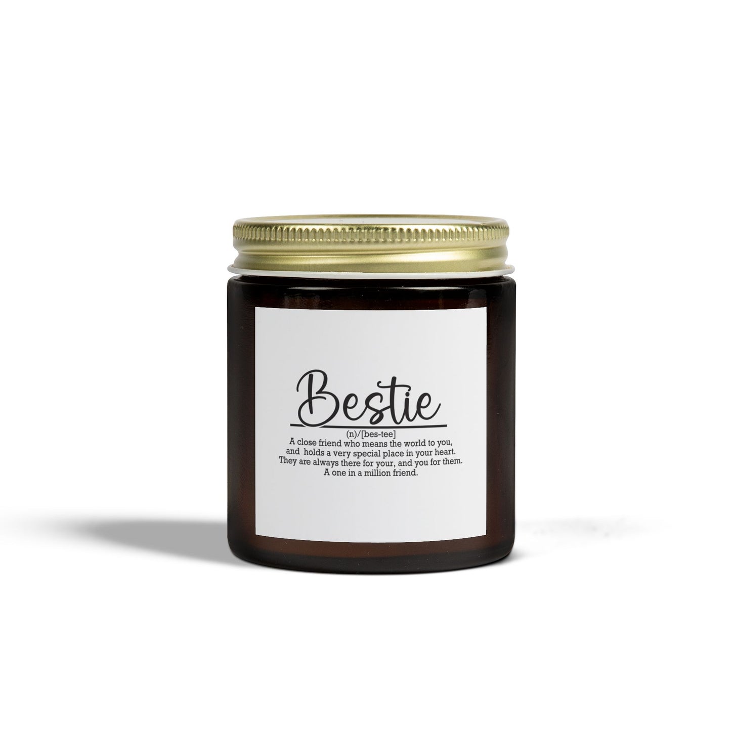 Bestie Scented Candle - Coconut Apricot Wax (4oz & 9oz) - Perfect Gift for Friends