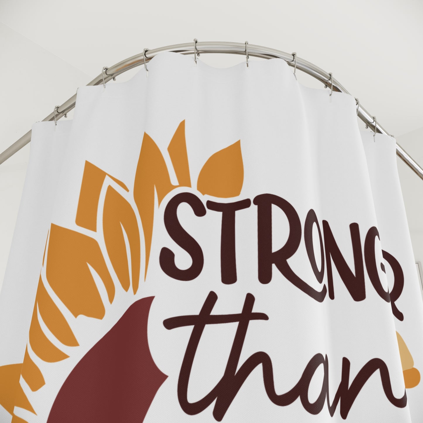 Stronger than the Storm Shower Curtain - Inspirational Home Decor