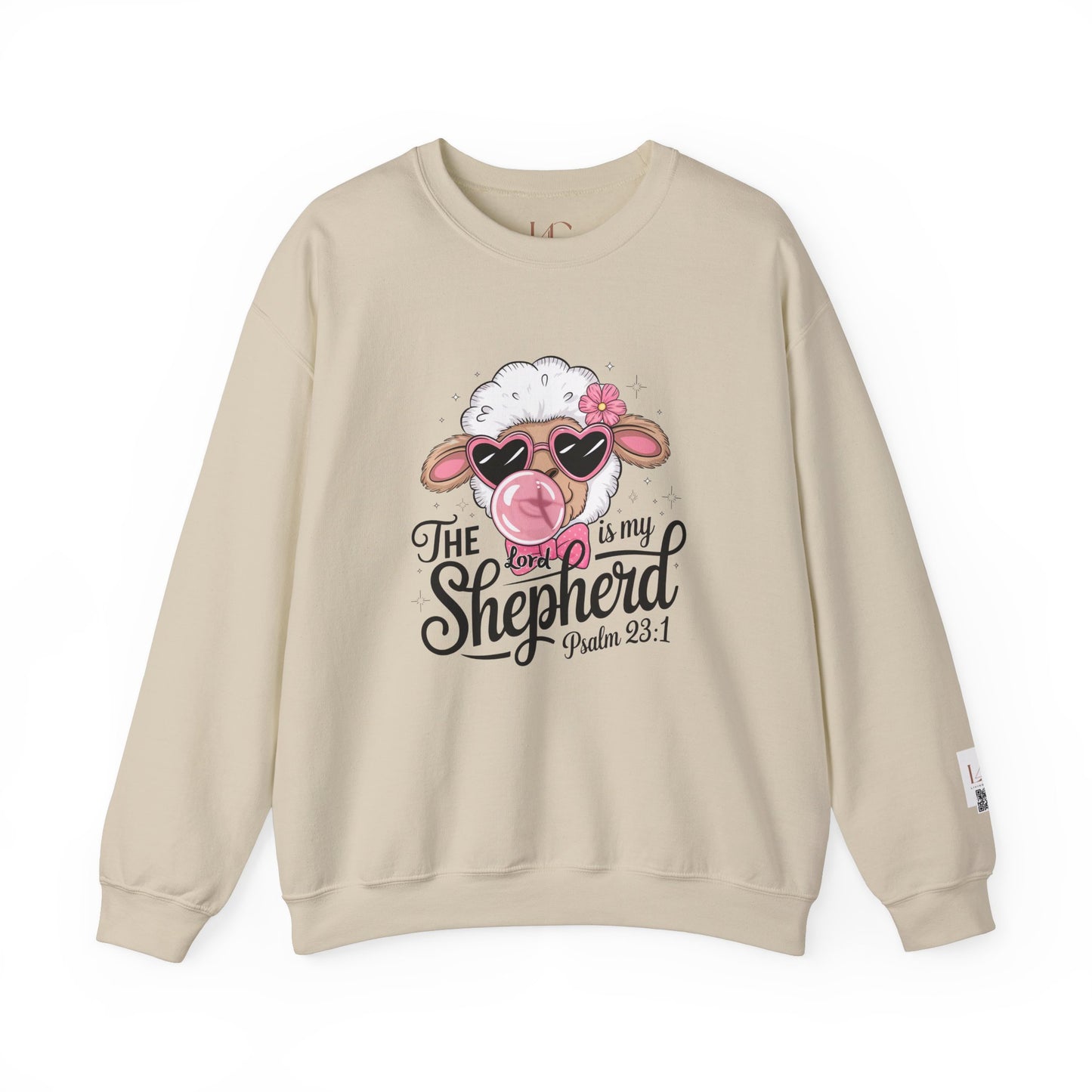 Cute Sheep Psalm 23:1 Crewneck Sweatshirt