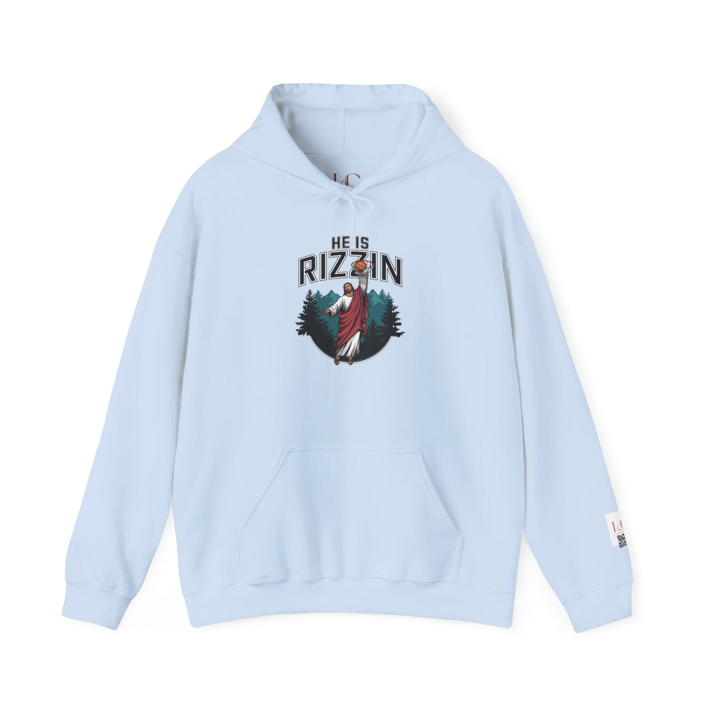 Unisex Heavy Blend™ Hooded Sweatshirt - "He is Rizzin" Adventure Hoodie