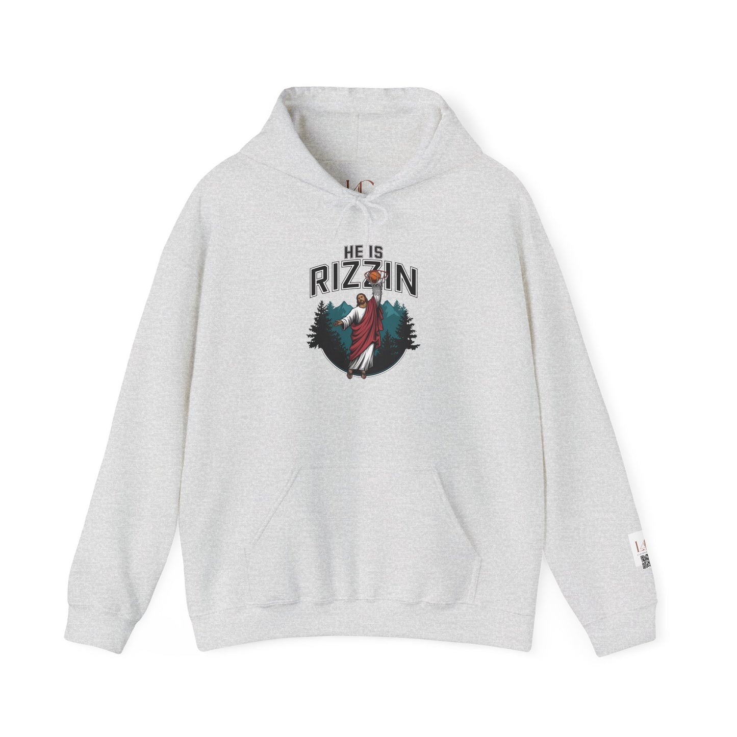 Unisex Heavy Blend™ Hooded Sweatshirt - "He is Rizzin" Adventure Hoodie