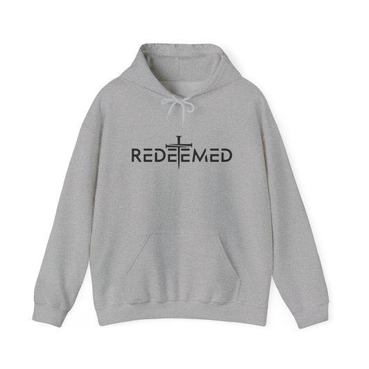 REDEEMED – Unisex Hooded Sweatshirt | Faith-Inspired Comfort