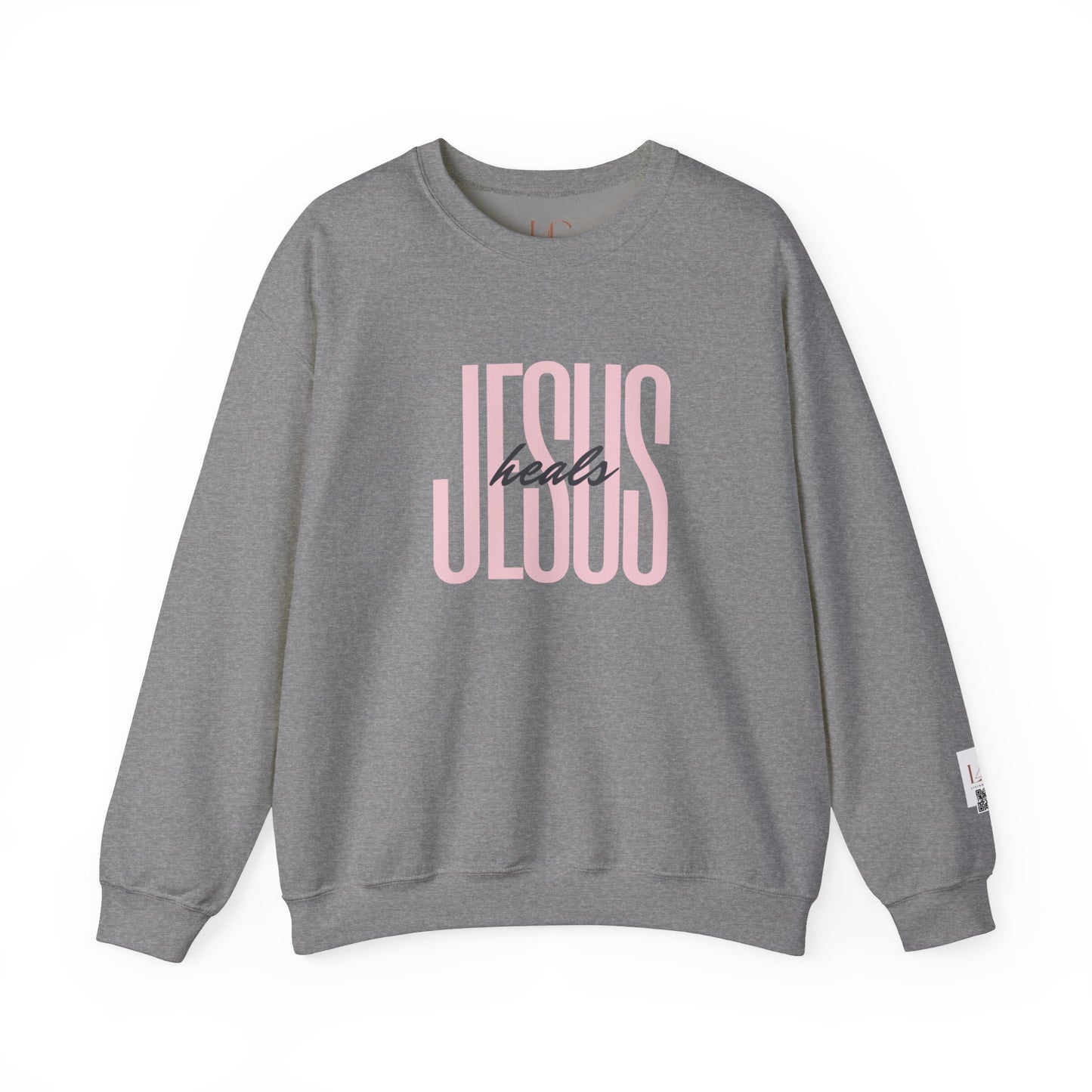 Jesus Heals Unisex Heavy Blend™ Crewneck Sweatshirt - Inspirational Faith Apparel