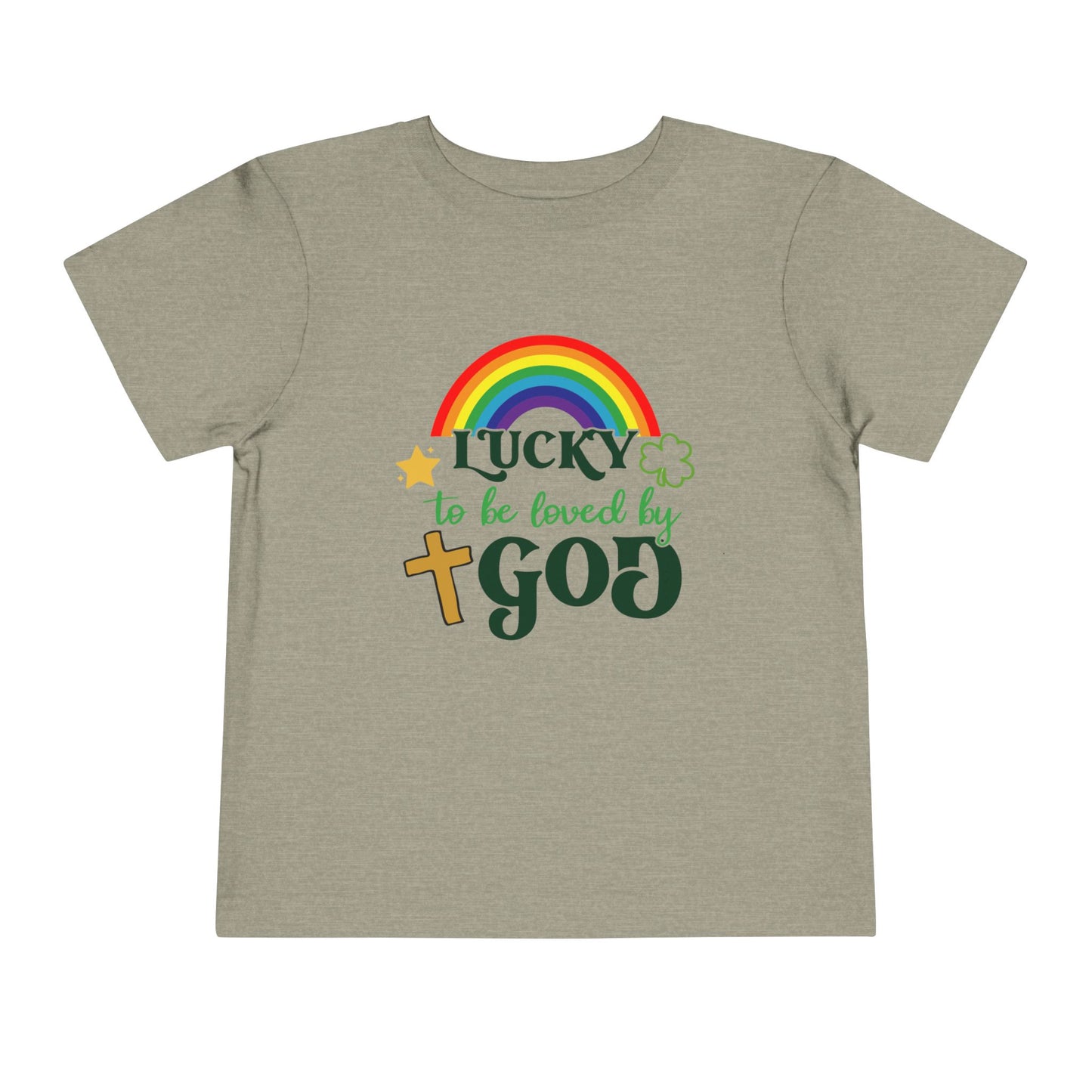 Toddler Lucky Tee – Rainbow & Cross Design, Perfect for Celebrations