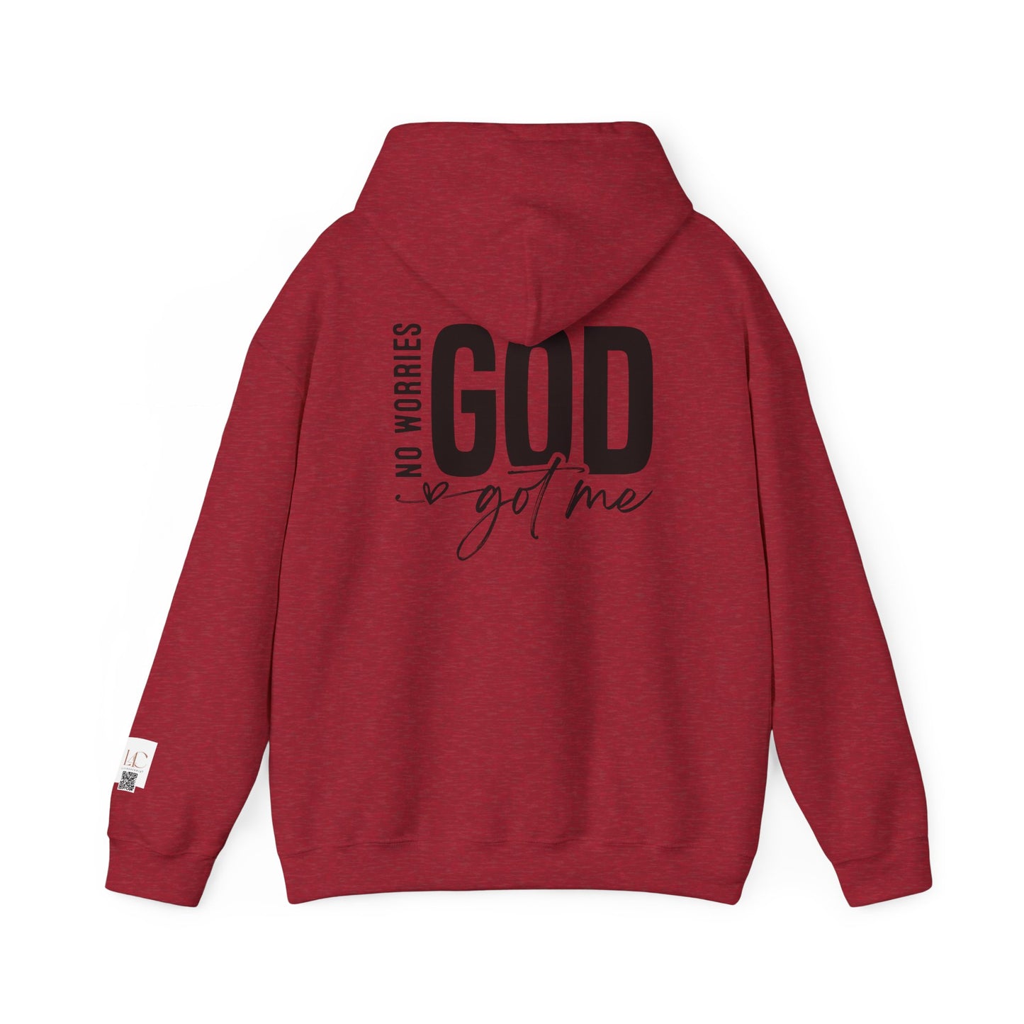 Inspirational Unisex Heavy Blend Hoodie - 'No Worries, God Got Me'