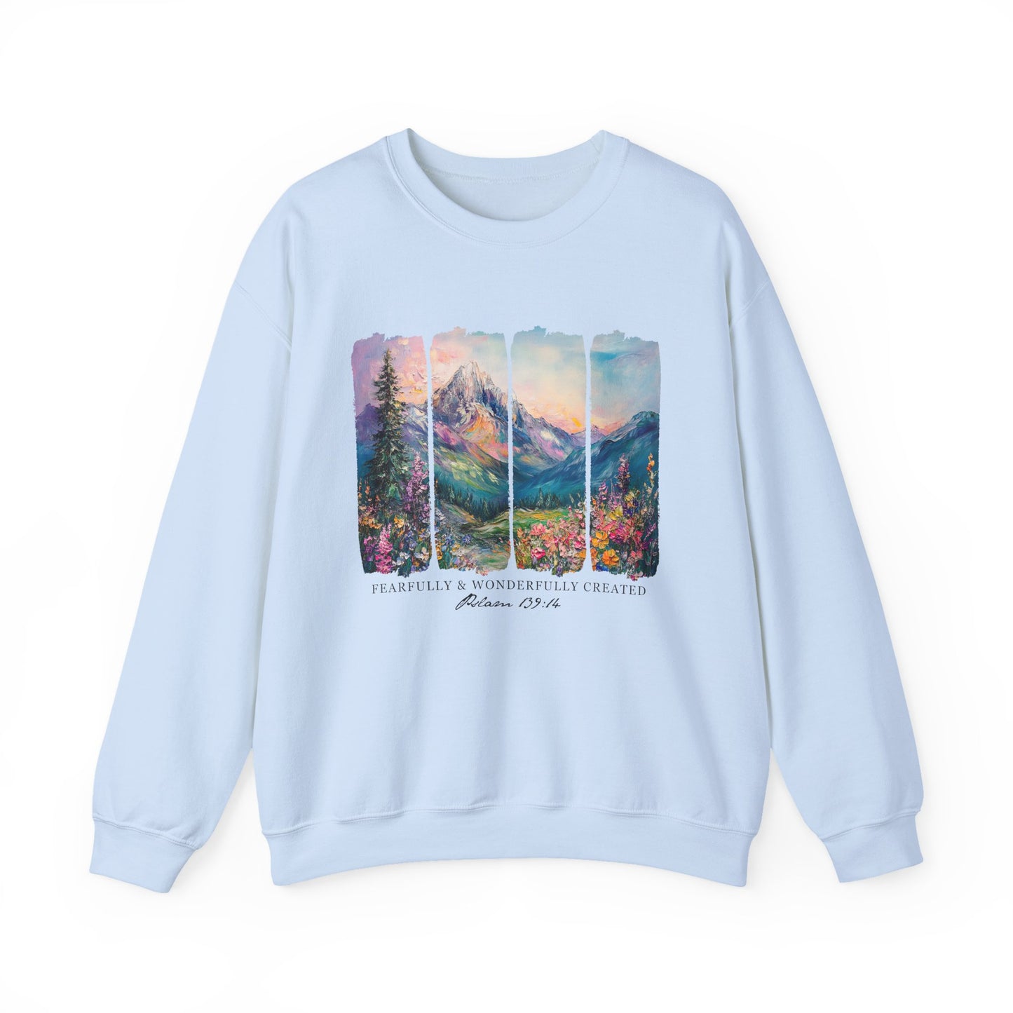 Fearfully & Wonderfully Made Crewneck – Christian Nature-Inspired Sweatshirt | Psalm 139:14