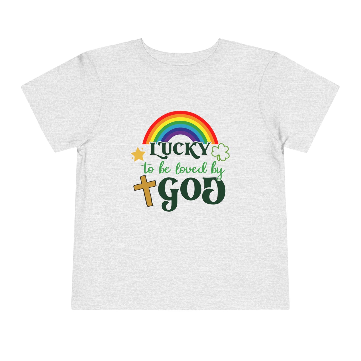 Toddler Lucky Tee – Rainbow & Cross Design, Perfect for Celebrations