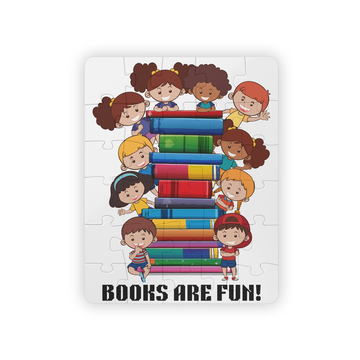 Kids' 30-Piece Puzzle - "Books Are Fun!" Educational Play for Young Readers