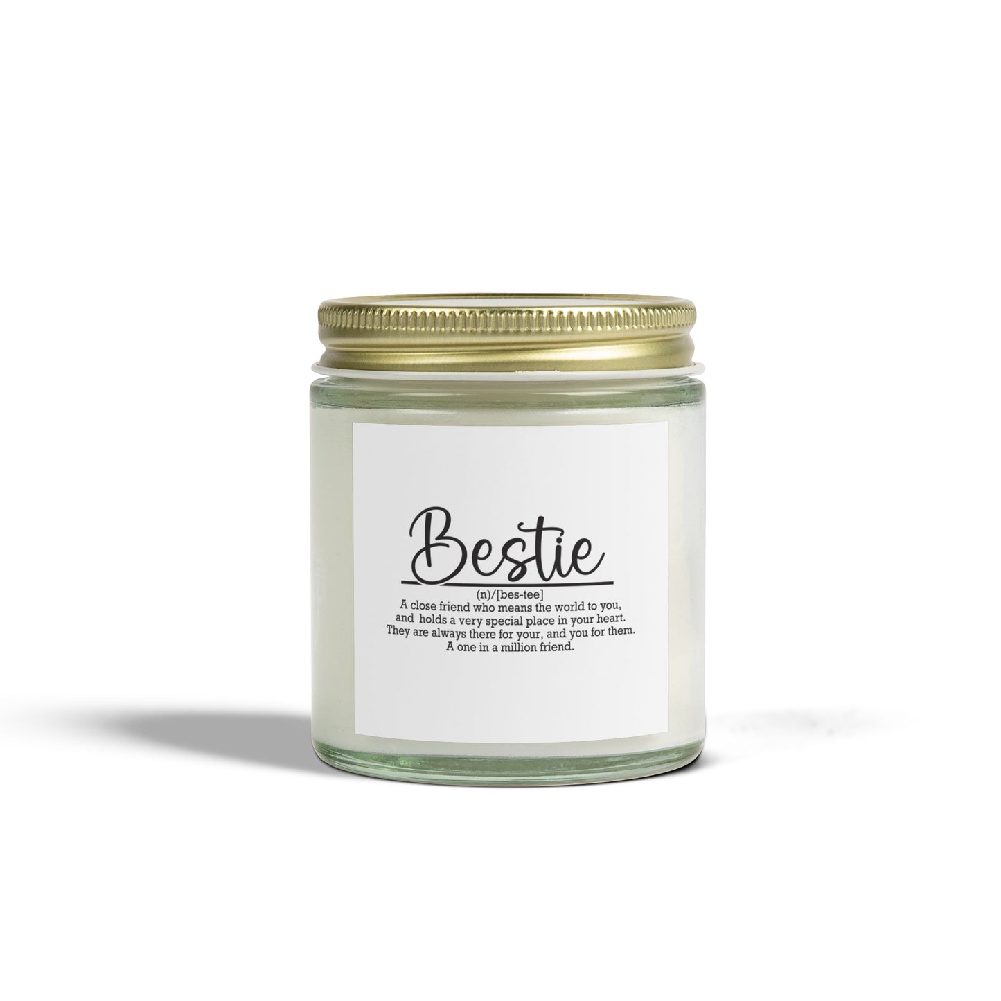 Bestie Scented Candle - Coconut Apricot Wax (4oz & 9oz) - Perfect Gift for Friends