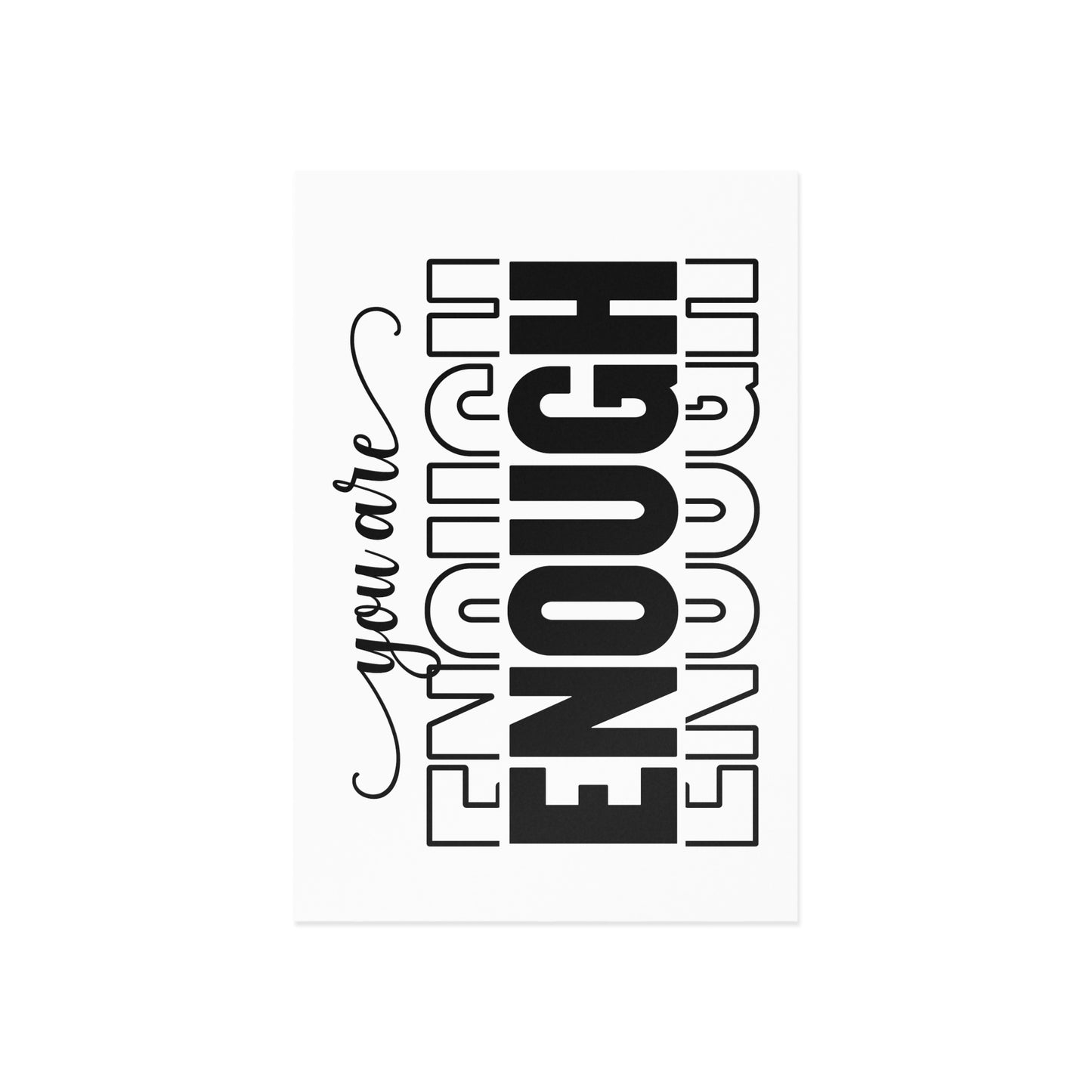 Motivational Fine Art Postcards - "You Are Enough"