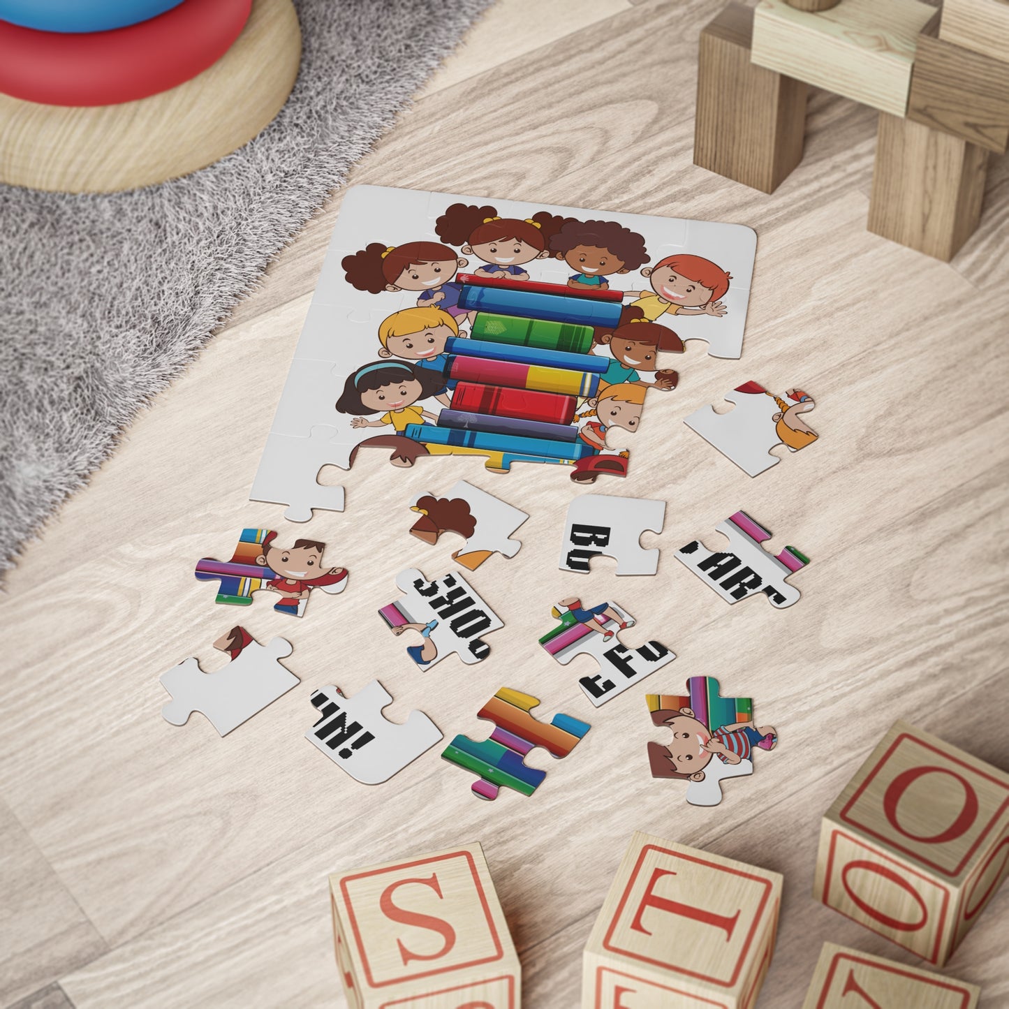 Kids' 30-Piece Puzzle - "Books Are Fun!" Educational Play for Young Readers