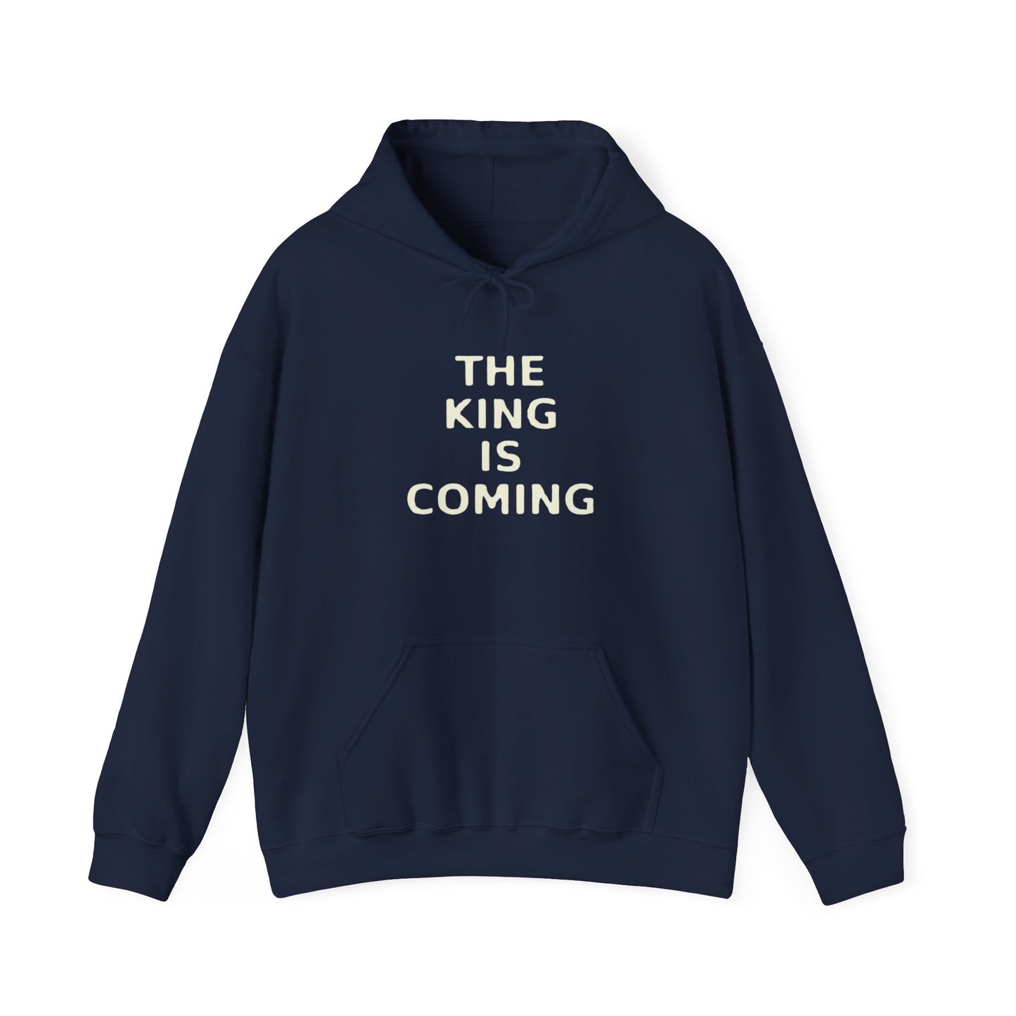 The King Is Coming – Christian Hoodie, Unisex Faith-Based Sweatshirt, Christmas Gift, Royalty Themed Apparel, Cozy Casual Wear, Fall Style