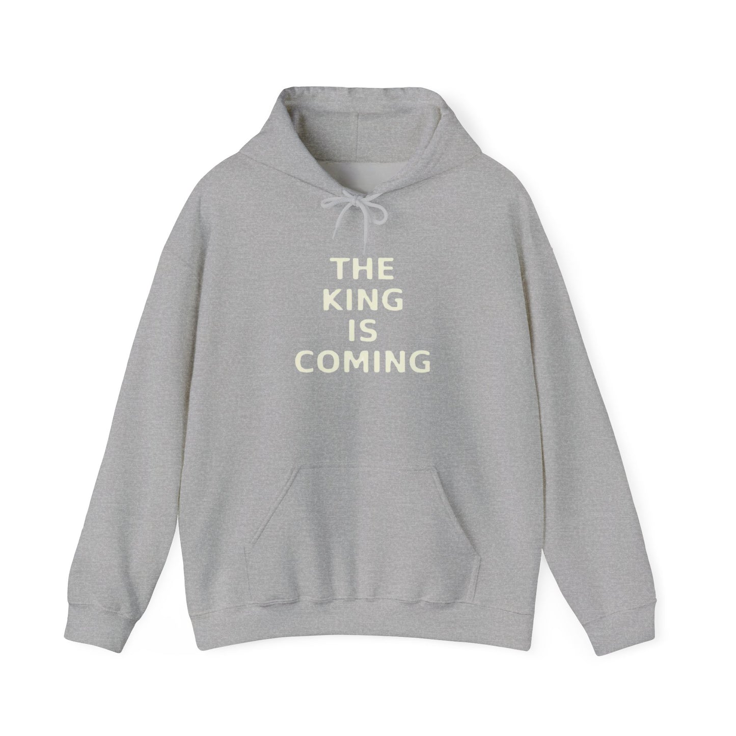 The King Is Coming – Christian Hoodie, Unisex Faith-Based Sweatshirt, Christmas Gift, Royalty Themed Apparel, Cozy Casual Wear, Fall Style