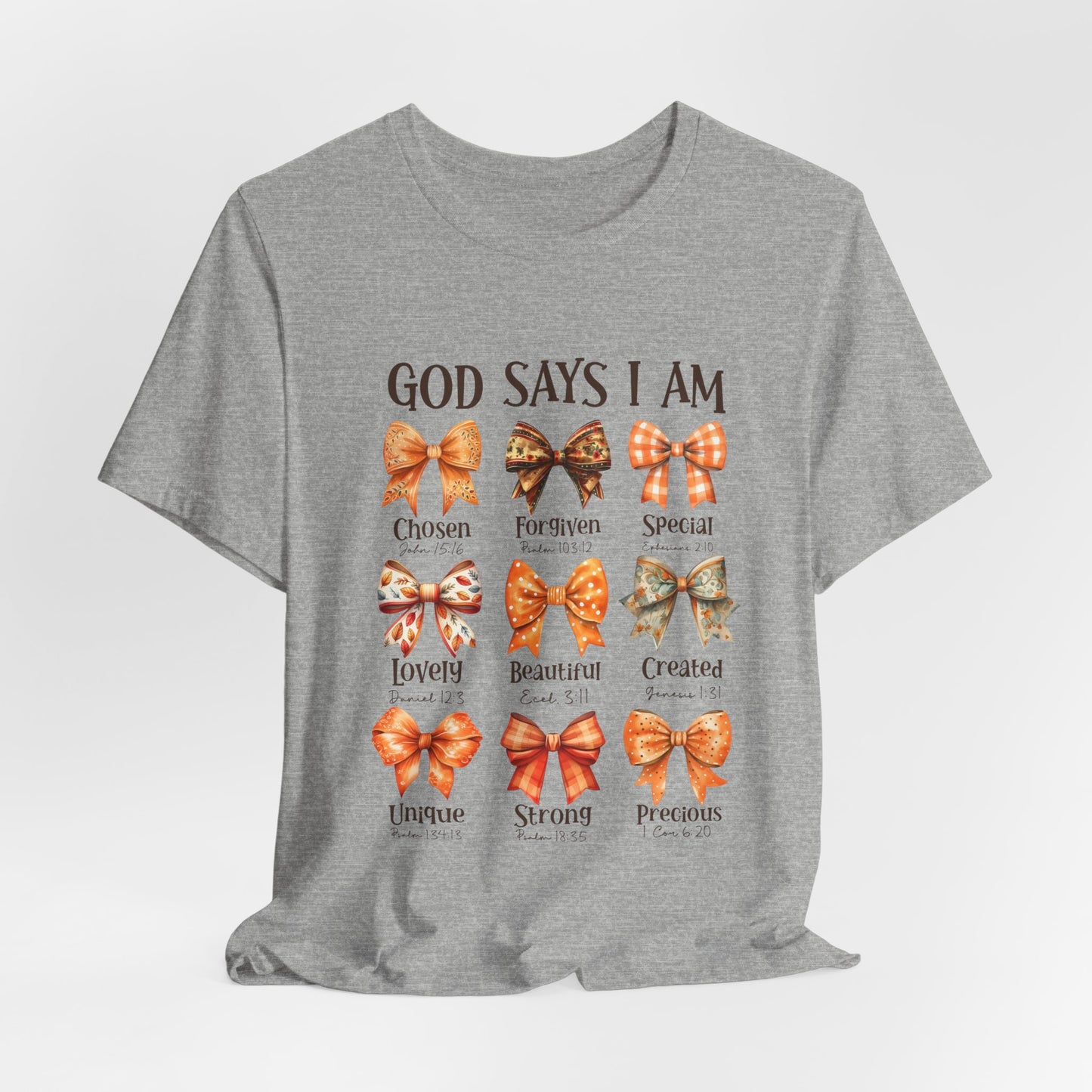 God Says I Am, Inspirational Unisex Tee, Affirmation Shirt, Faith-Based T-Shirt, Motivational Apparel, Gift for Her