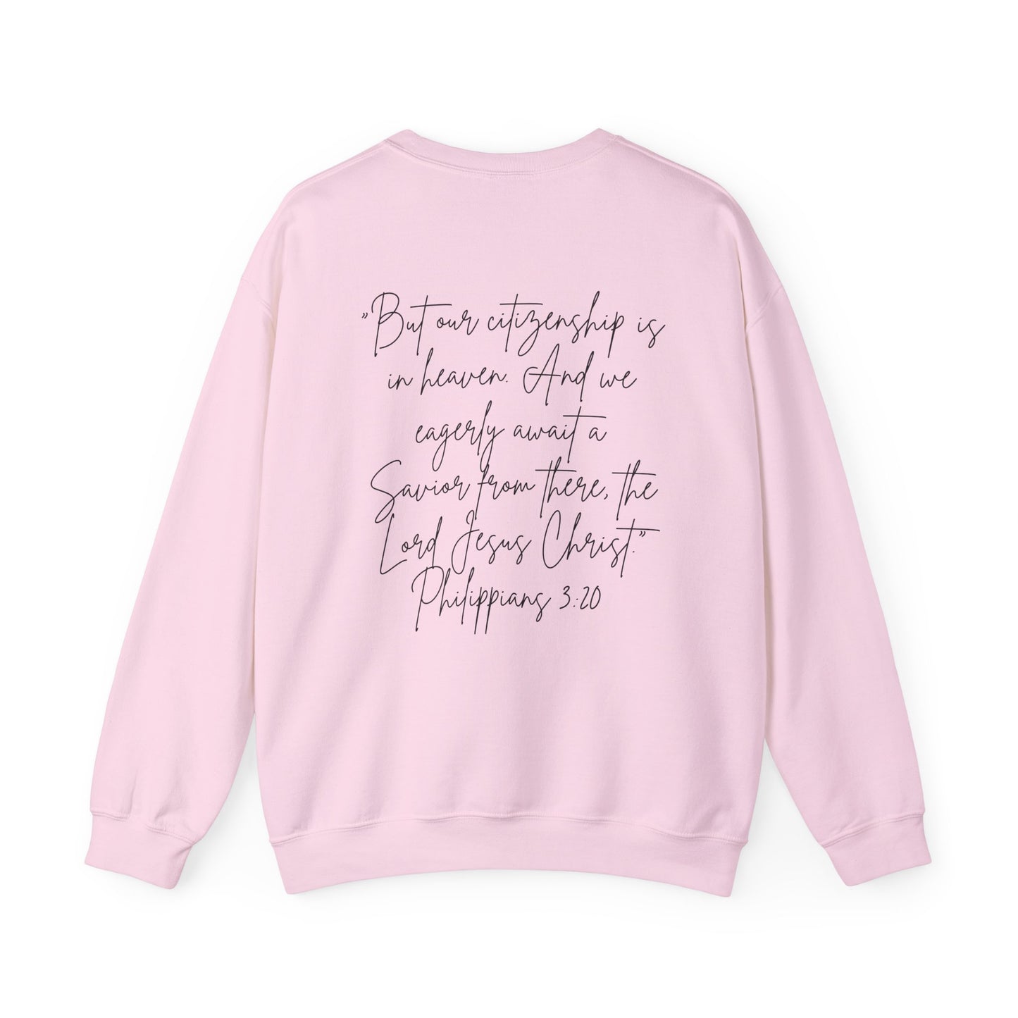 Heaven Bound Floral Sweatshirt | (Back Design) Unisex Crewneck for Comfort & Style