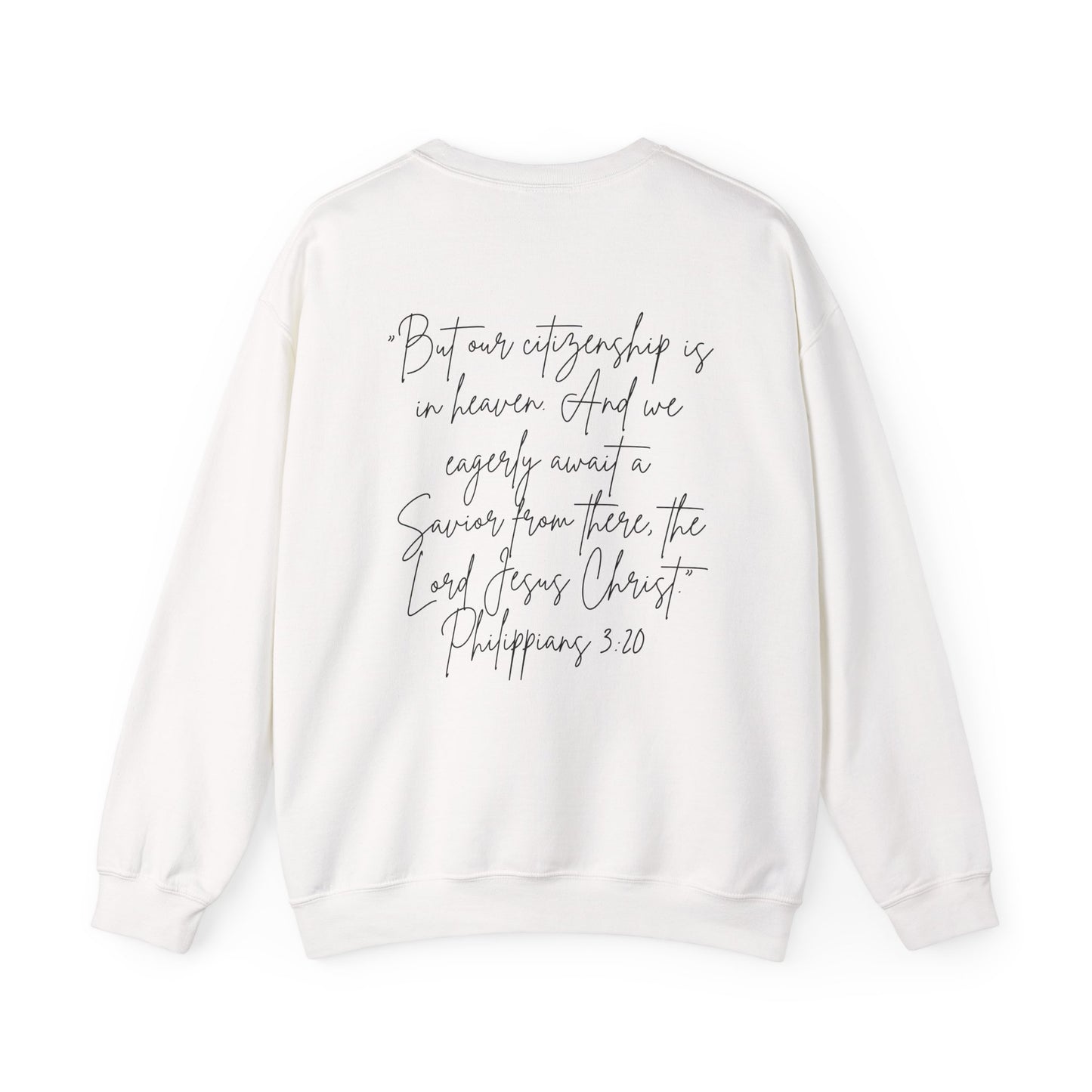 Heaven Bound Floral Sweatshirt | (Back Design) Unisex Crewneck for Comfort & Style