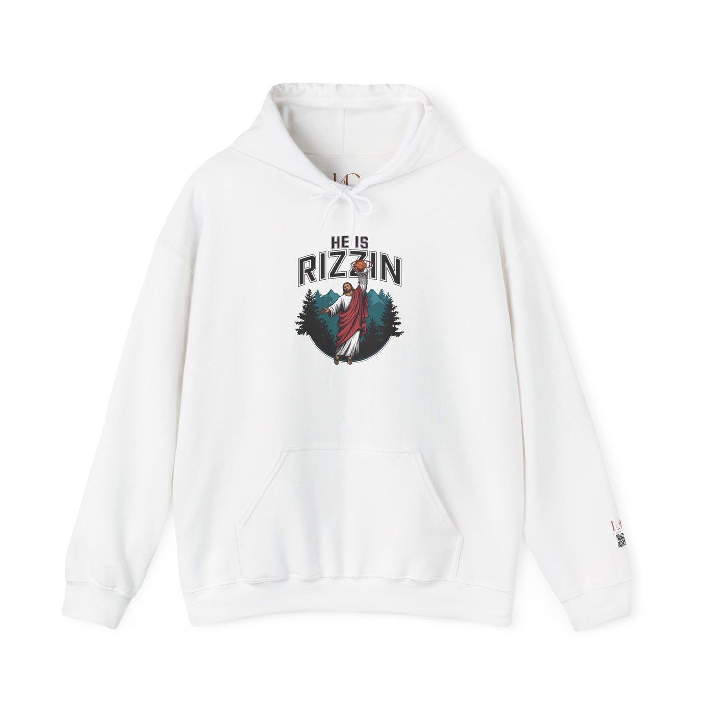 Unisex Heavy Blend™ Hooded Sweatshirt - "He is Rizzin" Adventure Hoodie