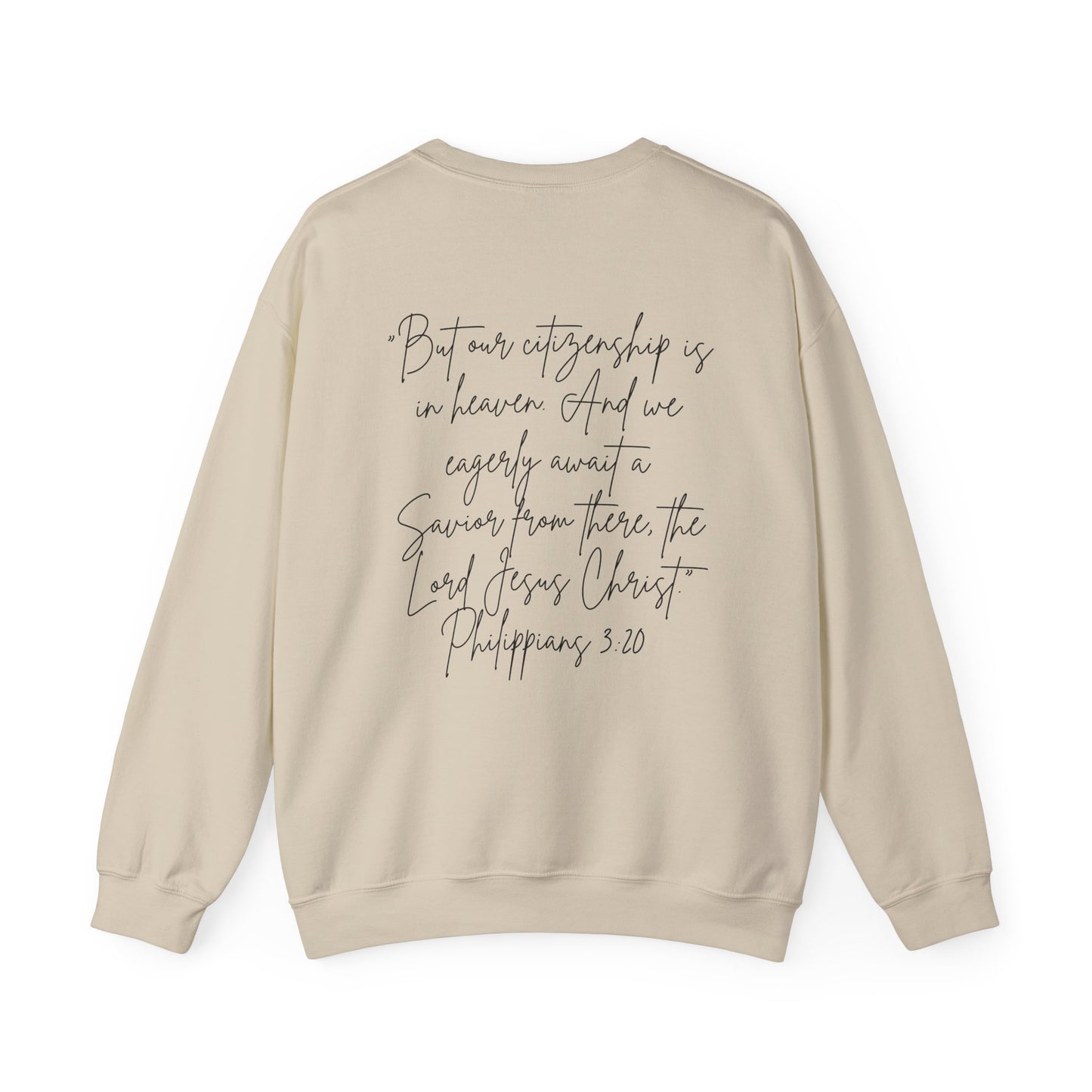 Heaven Bound Floral Sweatshirt | (Back Design) Unisex Crewneck for Comfort & Style