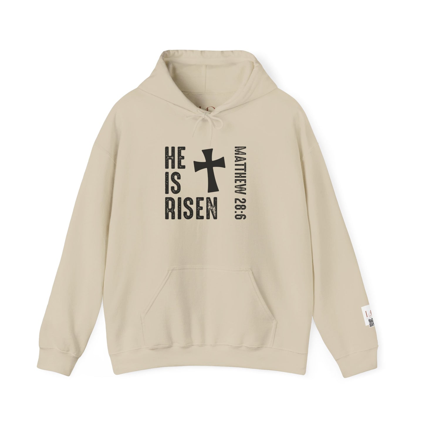 He Is Risen Cross Hooded Sweatshirt | Unisex Heavy Blend™