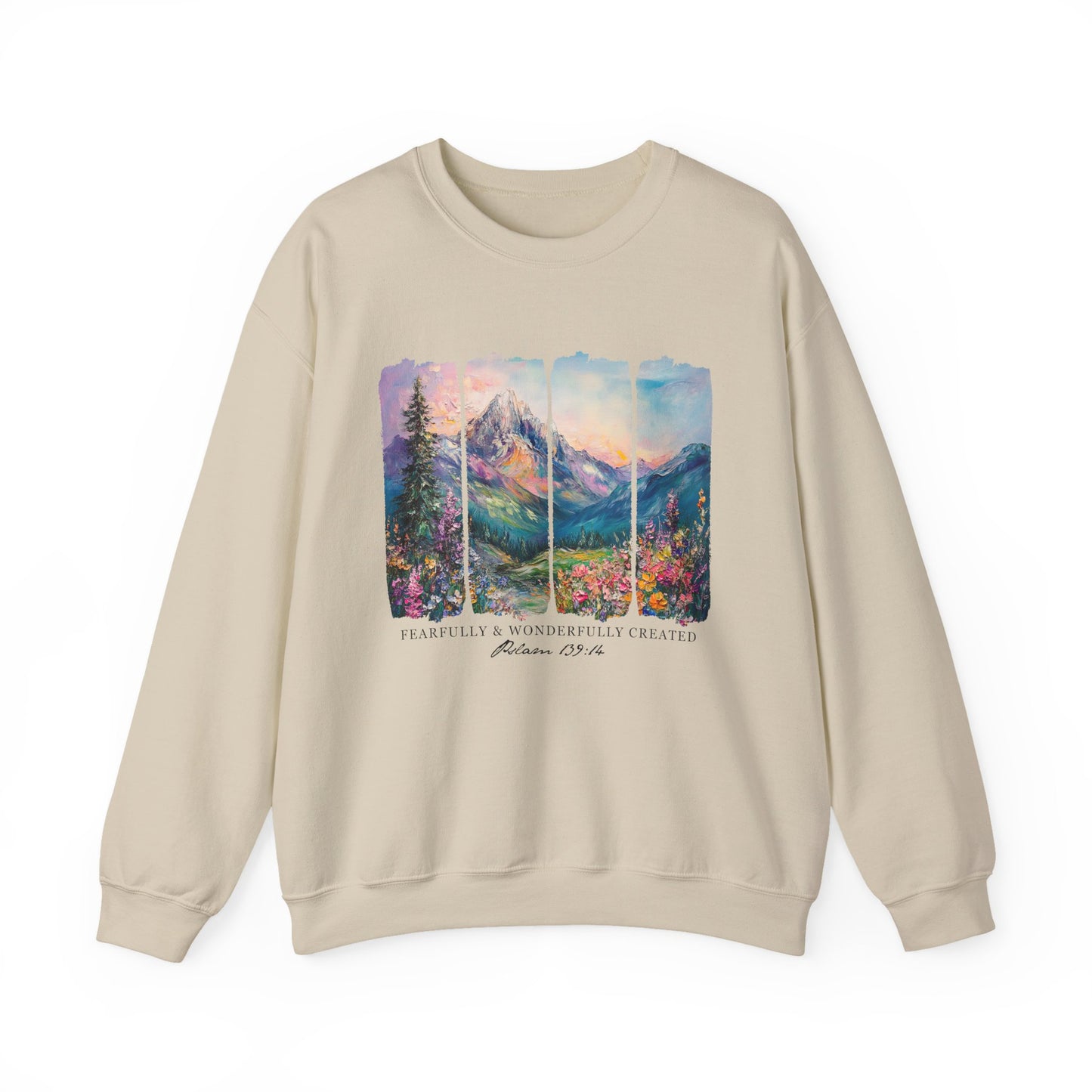 Fearfully & Wonderfully Made Crewneck – Christian Nature-Inspired Sweatshirt | Psalm 139:14