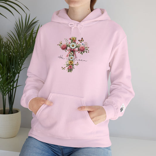 Floral Cross Design Unisex Heavy Blend™ Hoodie