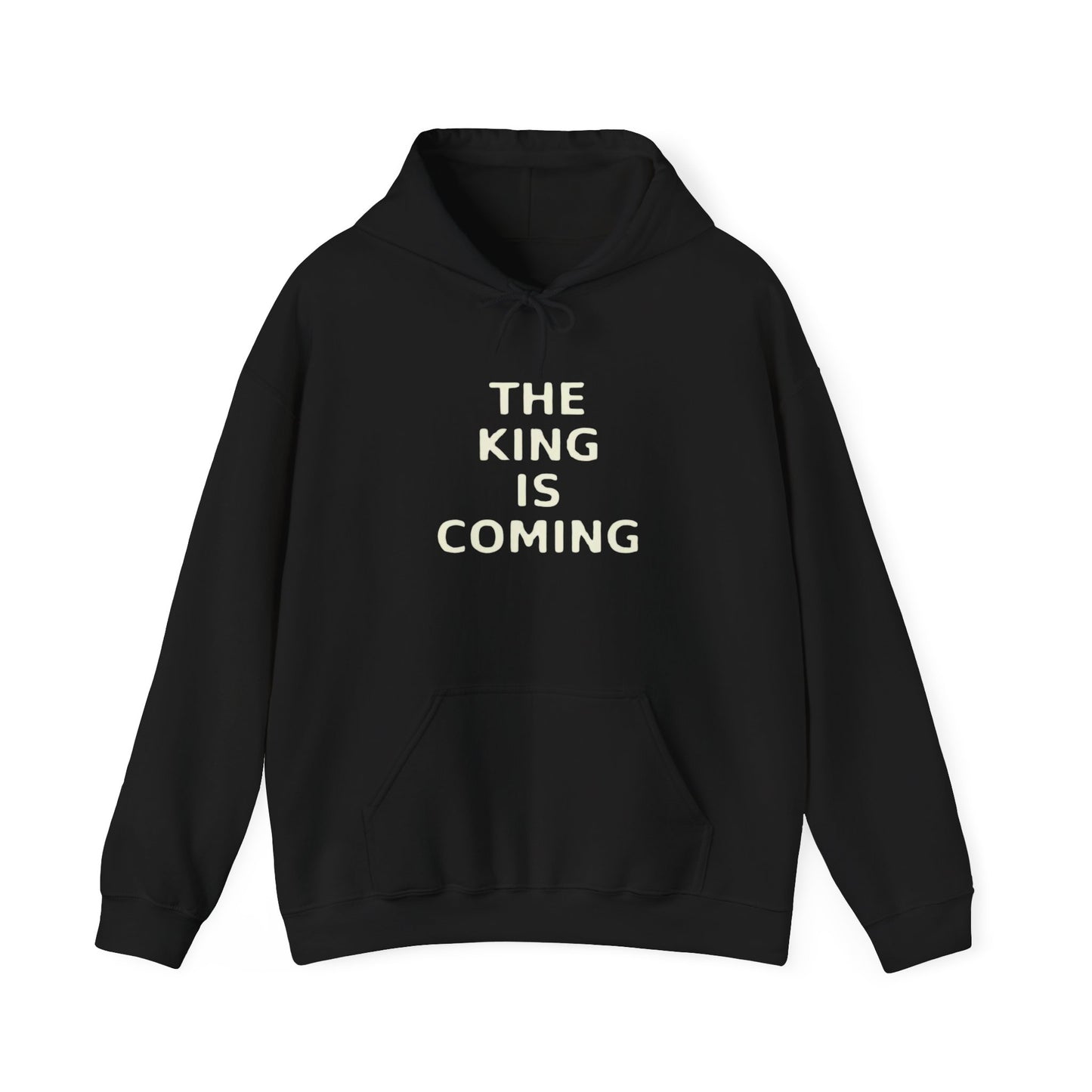 The King Is Coming – Christian Hoodie, Unisex Faith-Based Sweatshirt, Christmas Gift, Royalty Themed Apparel, Cozy Casual Wear, Fall Style