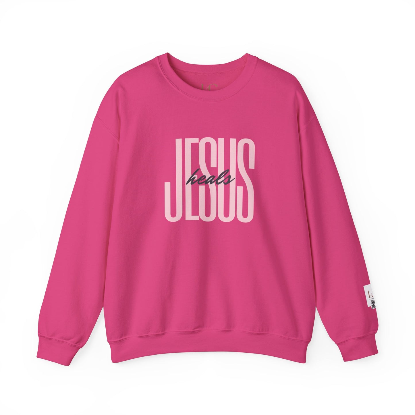 Jesus Heals Unisex Heavy Blend™ Crewneck Sweatshirt - Inspirational Faith Apparel