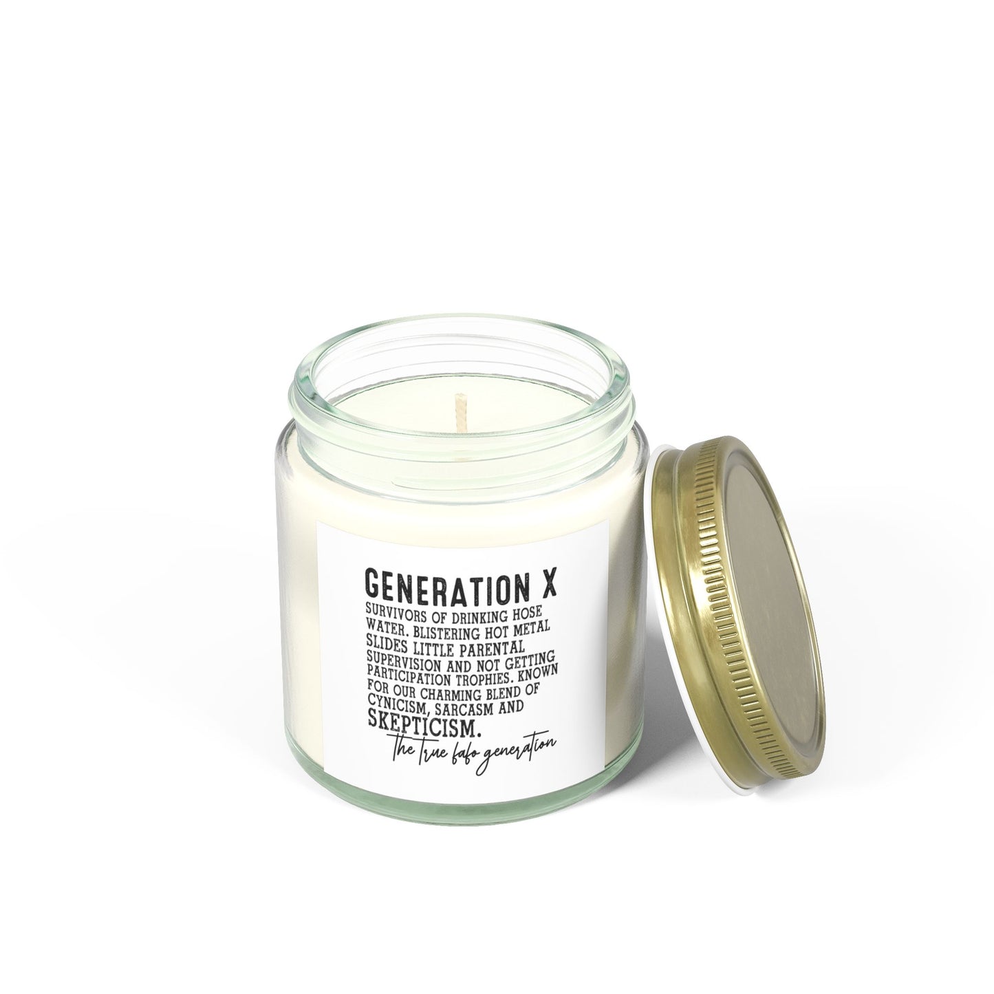 Generation X Scented Candle - Coconut Apricot Wax | Ideal Gift for Nostalgic Minds