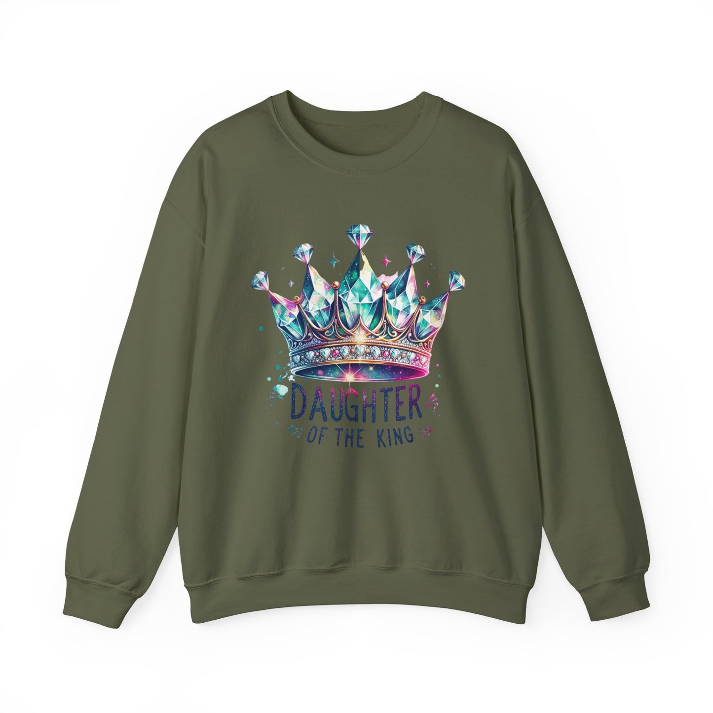 Daughter of the King – Faith-Filled Royalty Crewneck | Christian Apparel Inspired by 2 Corinthians 6:18
