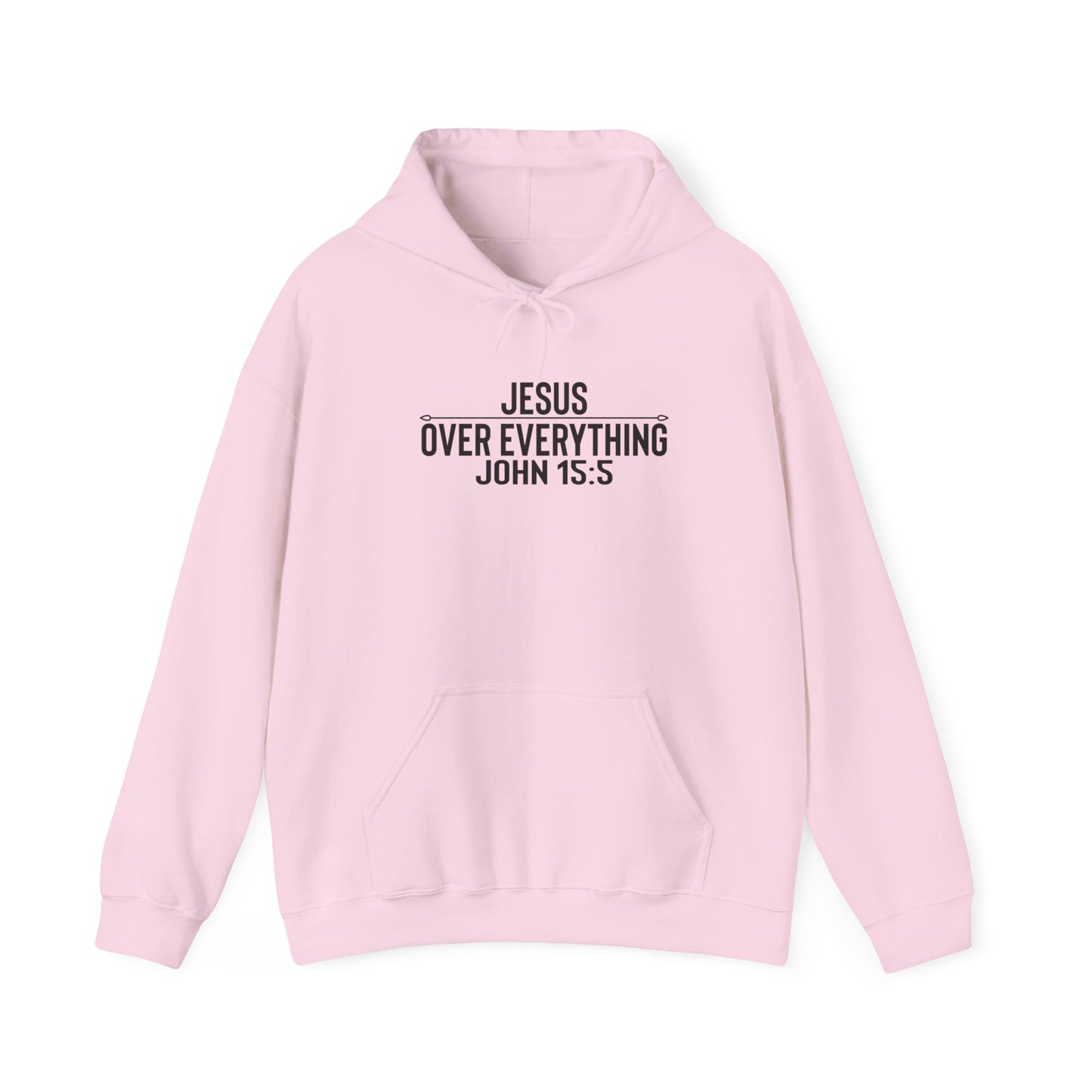 Jesus Over Everything – Christian Hoodie, Unisex Faith-Based Sweatshirt, Religious Apparel, Christian Gift, Cozy Faith Hoodie