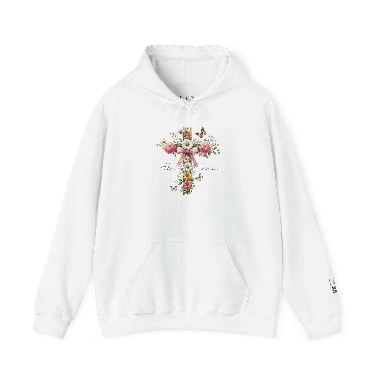 Floral Cross Design Unisex Heavy Blend™ Hoodie