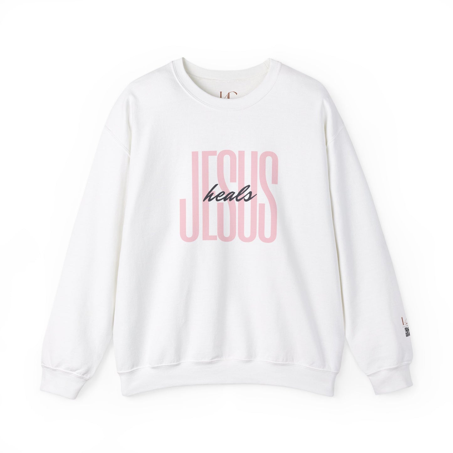 Jesus Heals Unisex Heavy Blend™ Crewneck Sweatshirt - Inspirational Faith Apparel