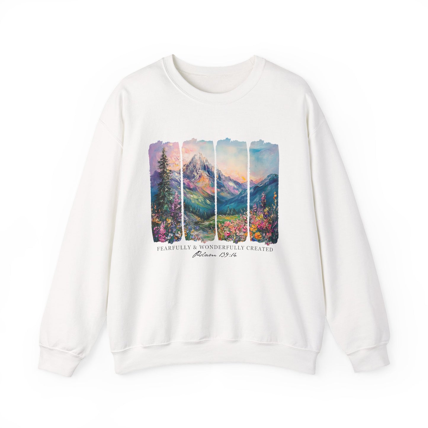 Fearfully & Wonderfully Made Crewneck – Christian Nature-Inspired Sweatshirt | Psalm 139:14