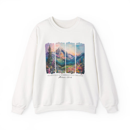 Fearfully & Wonderfully Made Crewneck – Christian Nature-Inspired Sweatshirt | Psalm 139:14