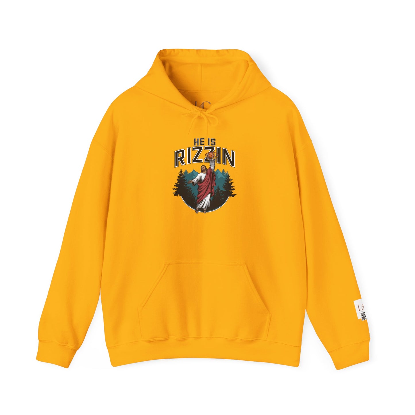 Unisex Heavy Blend™ Hooded Sweatshirt - "He is Rizzin" Adventure Hoodie