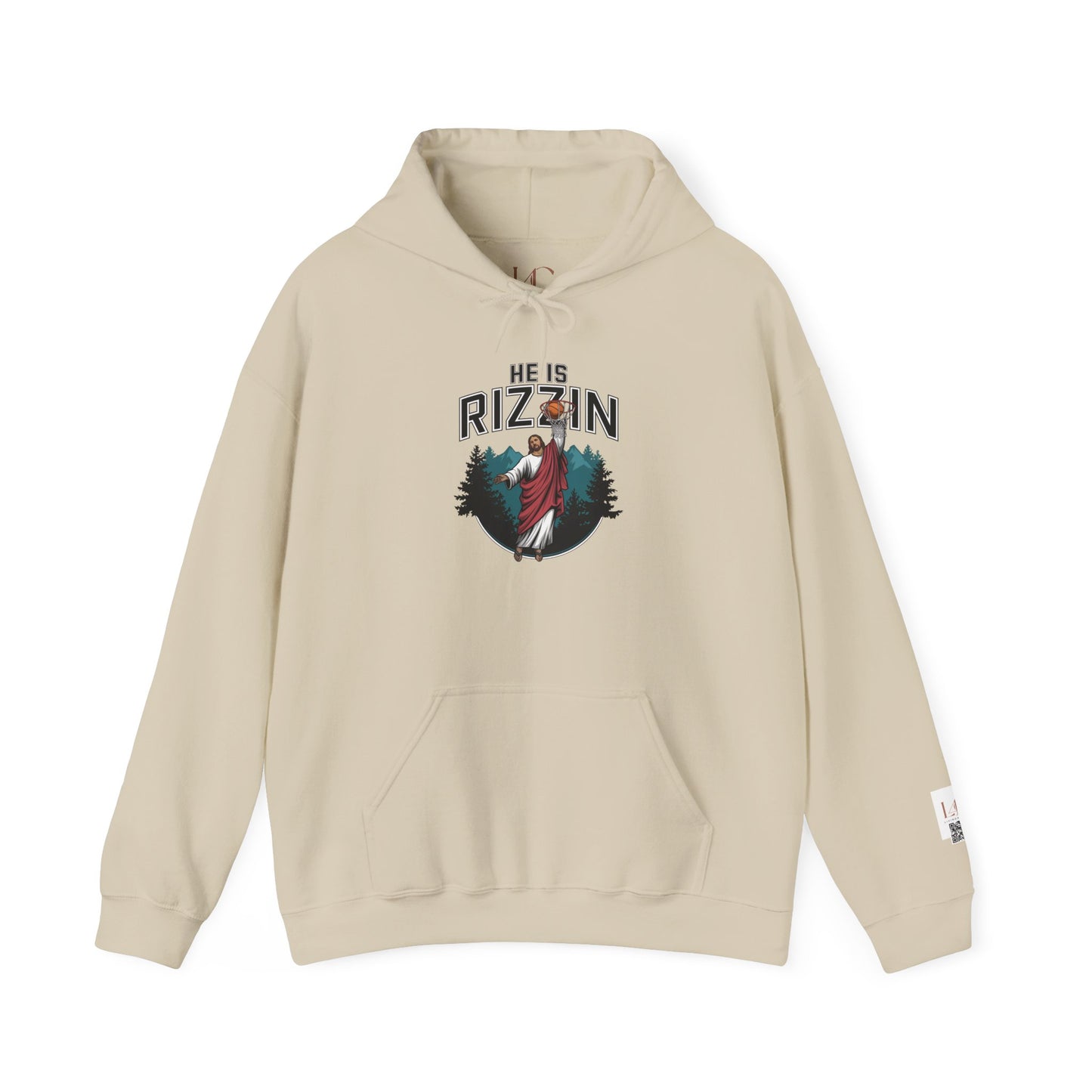 Unisex Heavy Blend™ Hooded Sweatshirt - "He is Rizzin" Adventure Hoodie